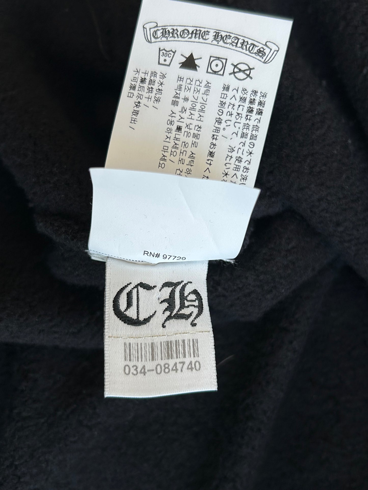 Chrome Hearts Black & White Triple Cross Embroidered Hoodie