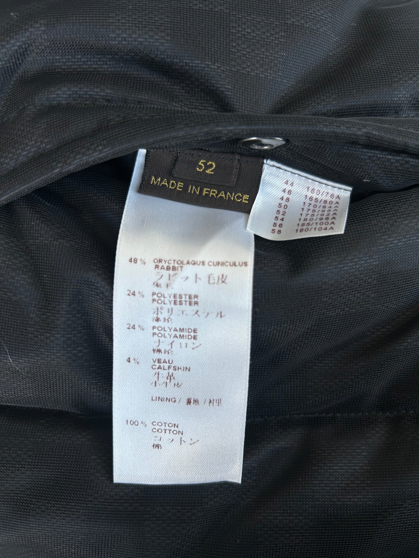 Louis Vuitton Black Rabbit Reversible Puffer Vest