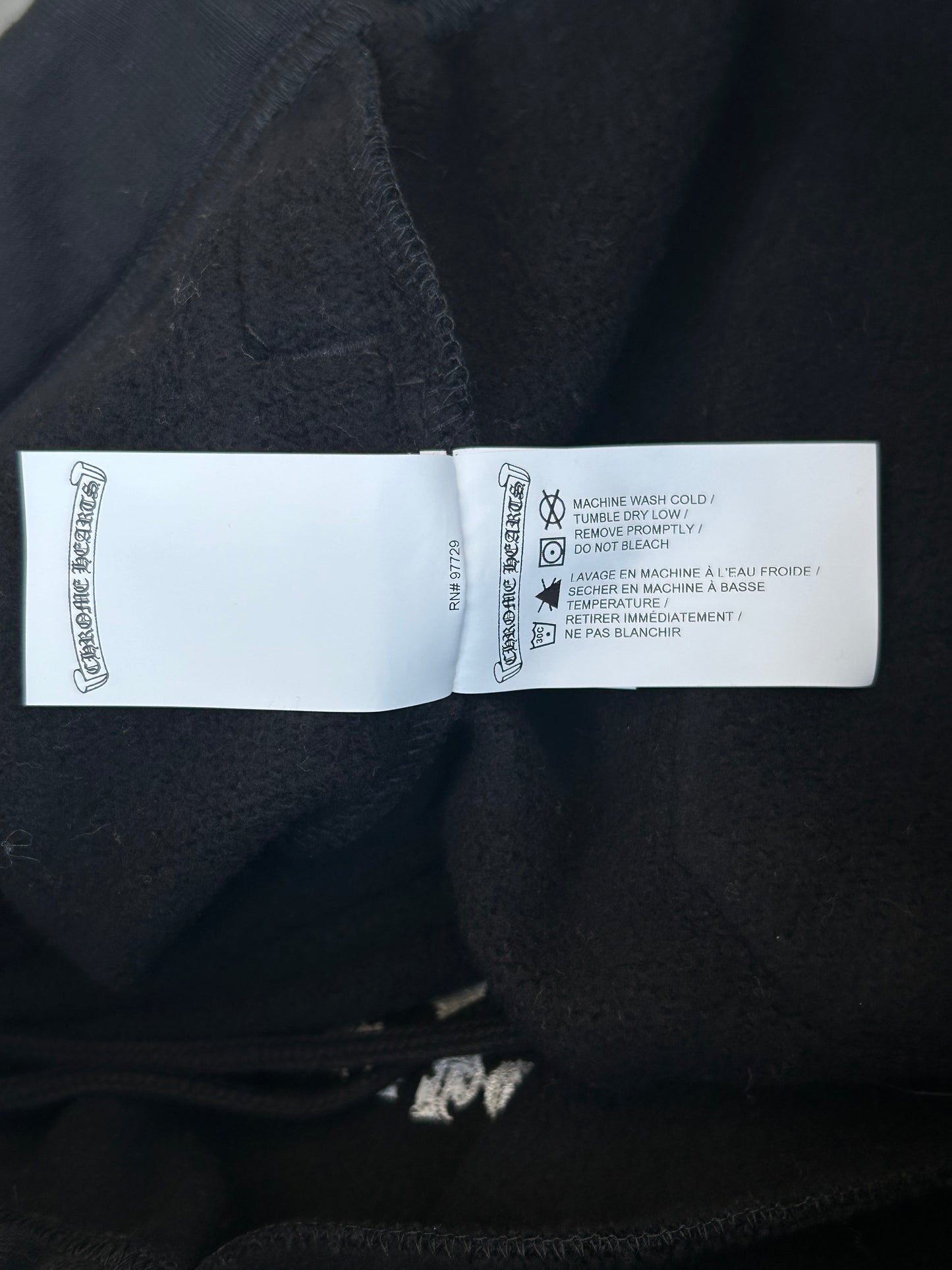 Chrome Hearts Black & White Triple Cross Embroidered Sweatpants