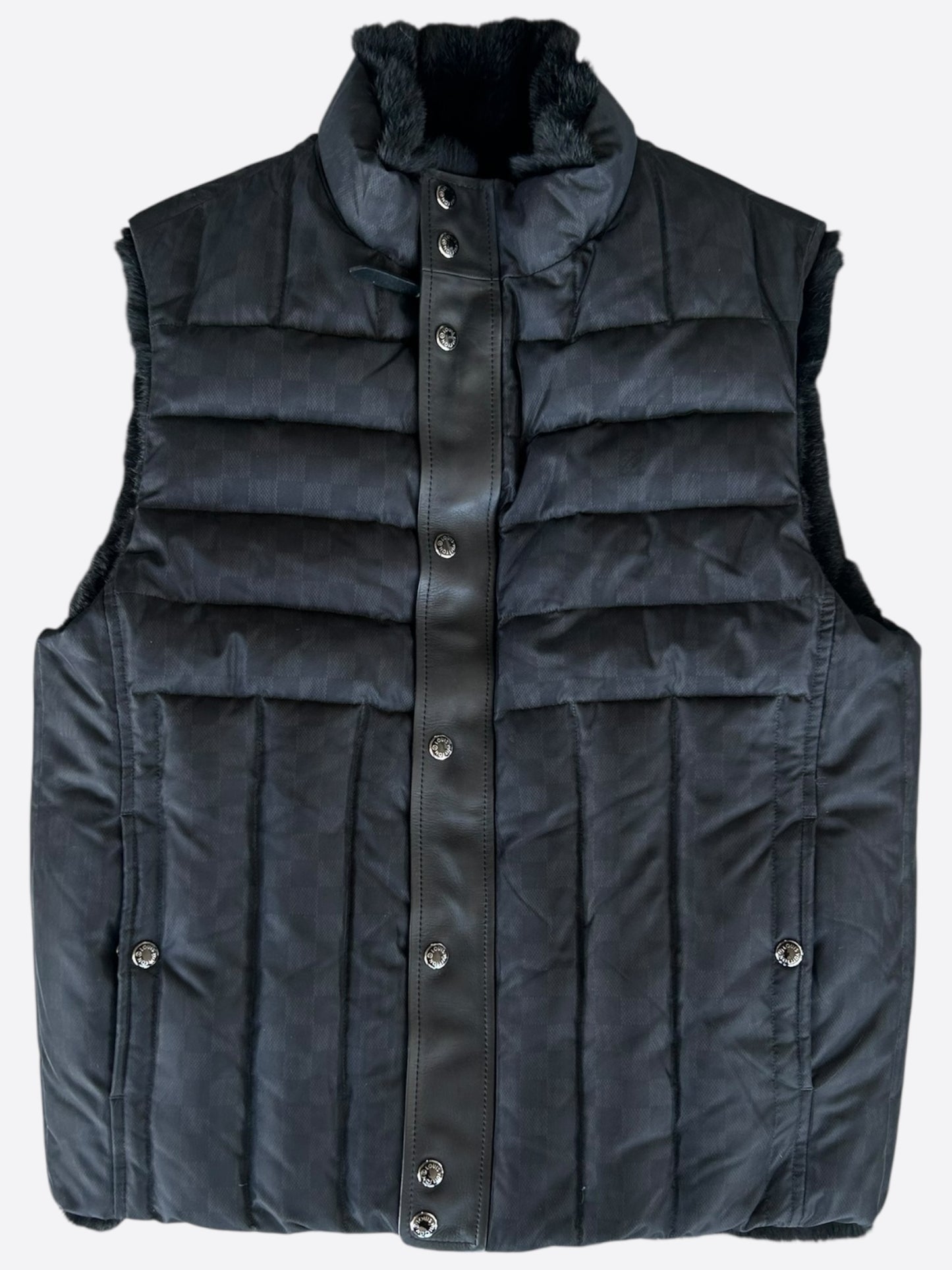 Louis Vuitton Black Rabbit Reversible Puffer Vest