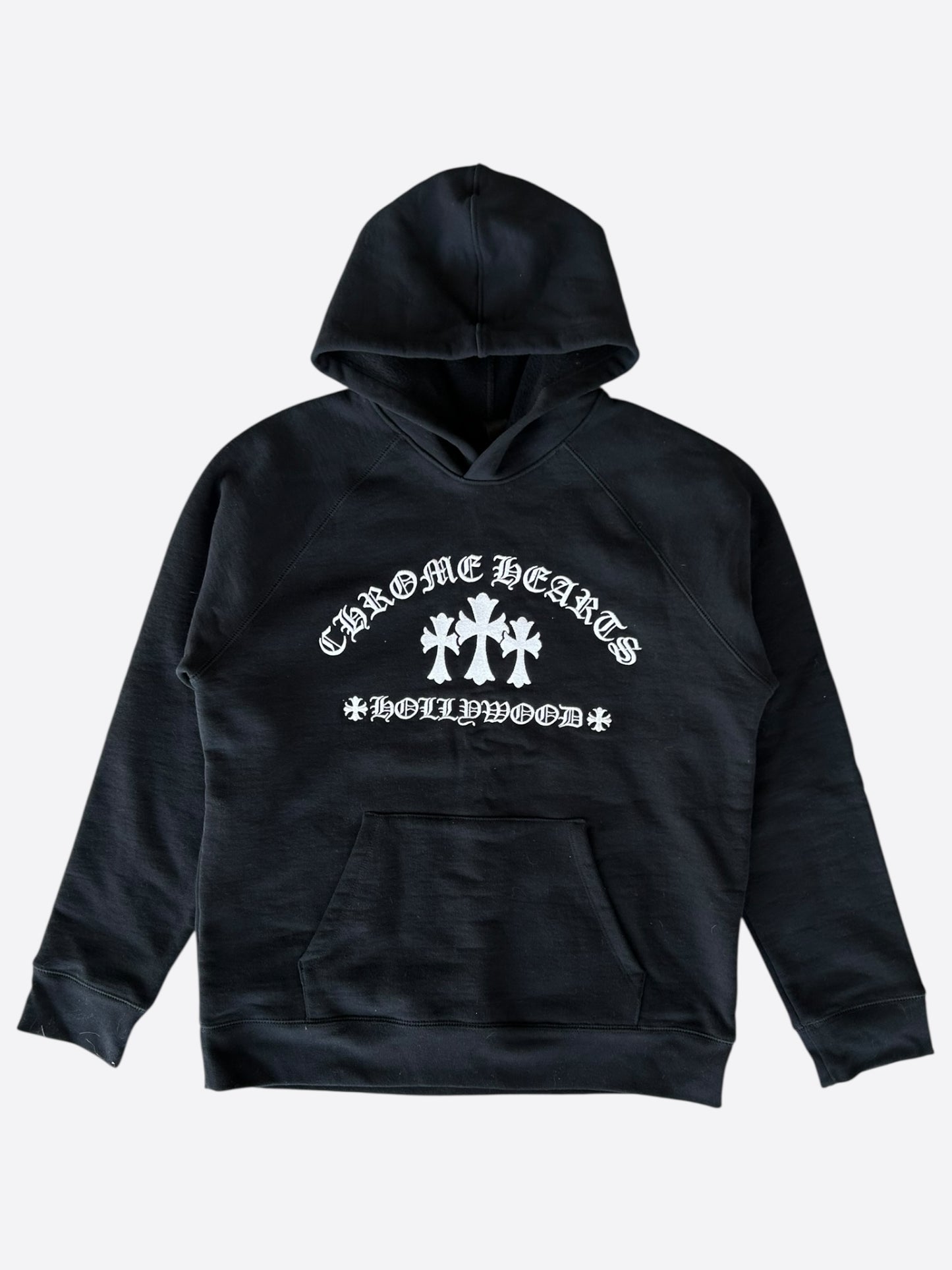 Chrome Hearts Black & White Triple Cross Embroidered Hoodie