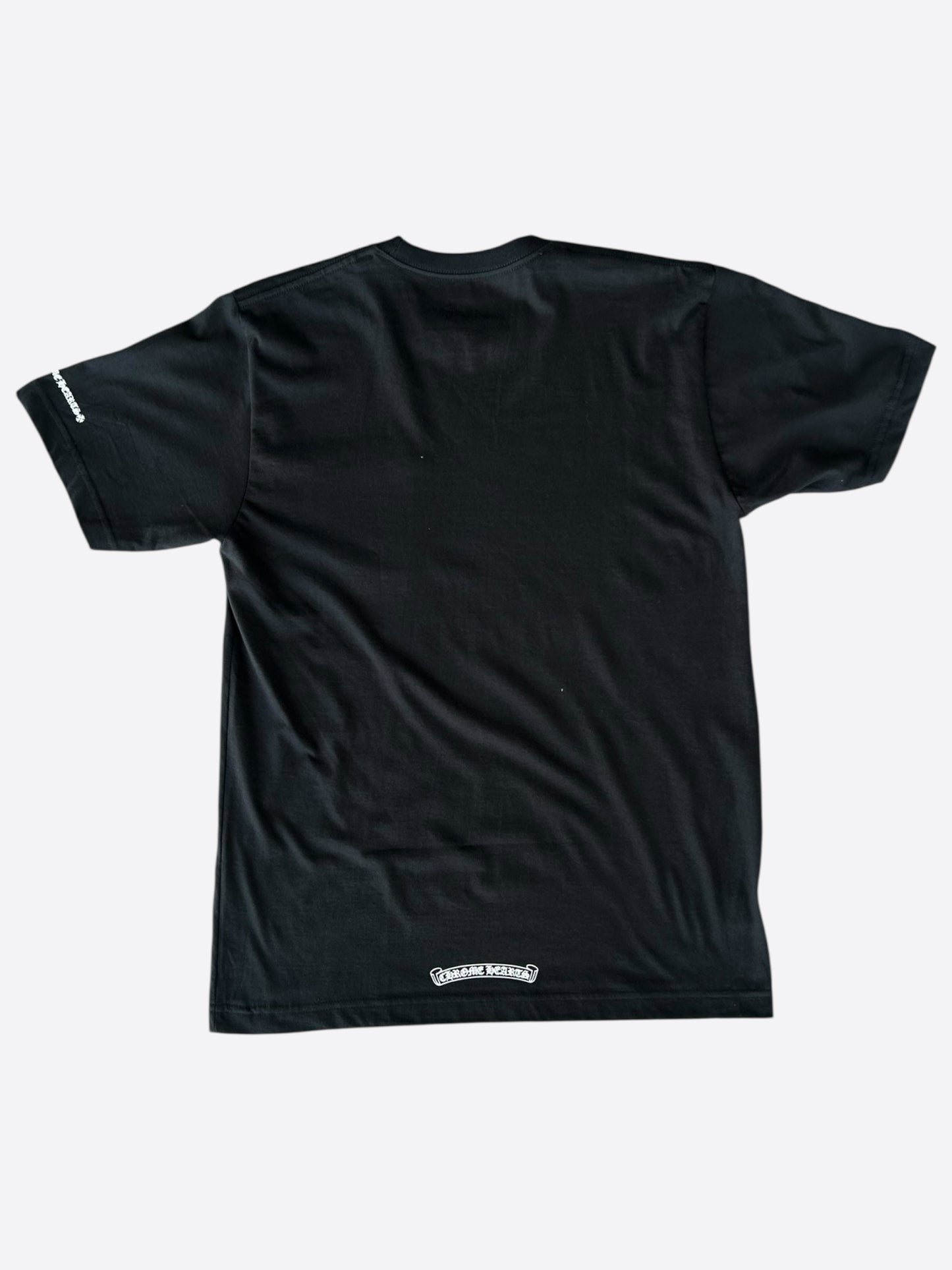 Chrome Hearts Black & White Neck Logo T-Shirt