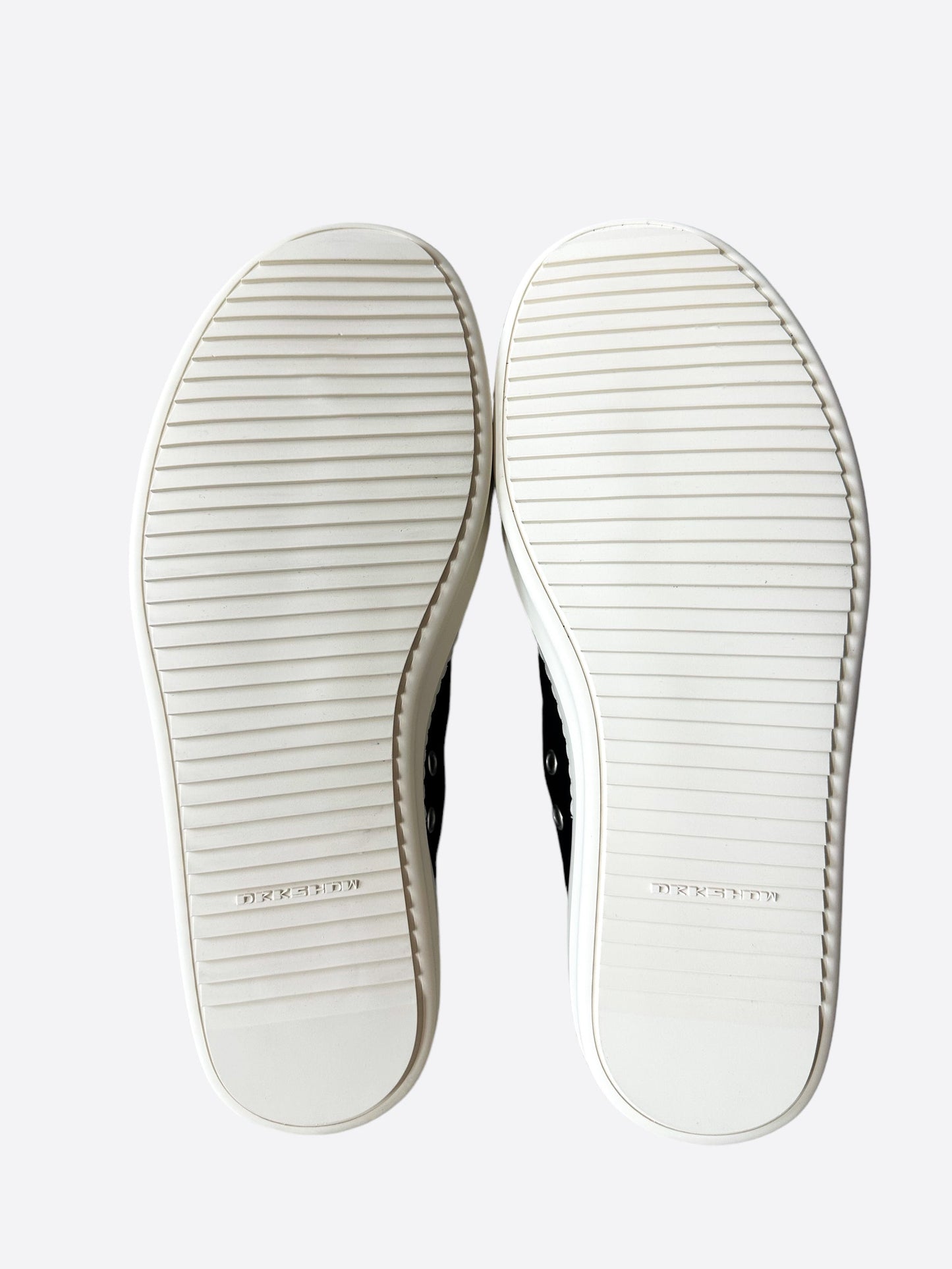 Rick Owens Drkshdw Black & White Stop Your Breath Low Top Sneakers