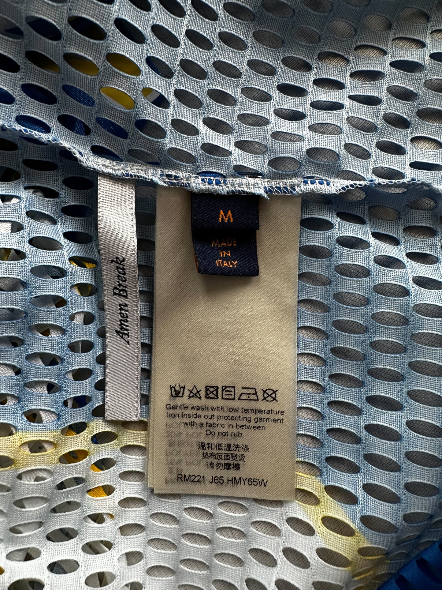 Louis Vuitton Blue & Yellow Mesh Football Jersey