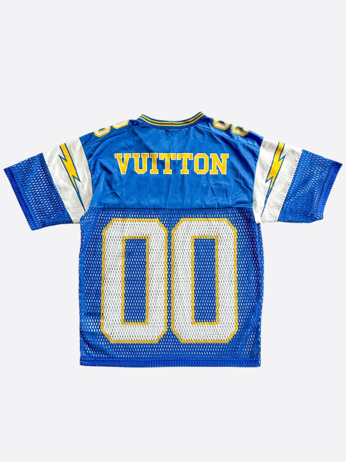 Louis Vuitton Blue & Yellow Mesh Football Jersey