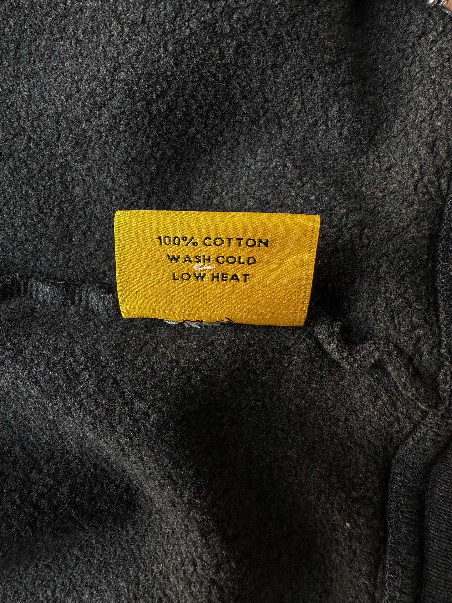 Gallery Dept Black Sunfaded Logo Zip Up Hoodie