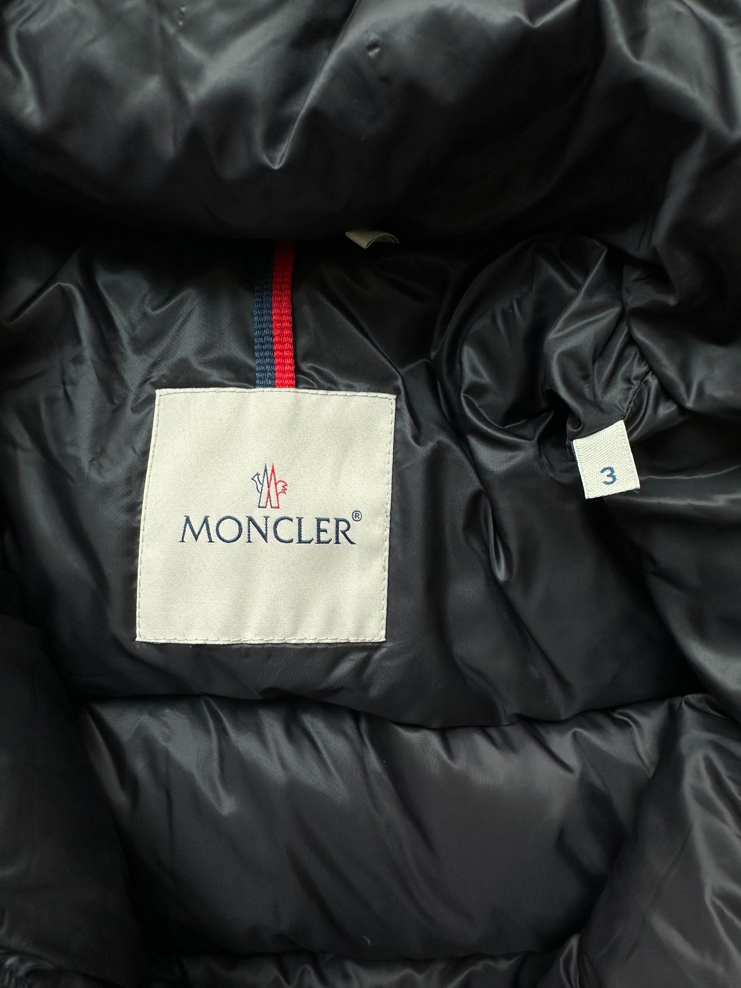 Moncler Navy Willm Striped Puffer Jacket