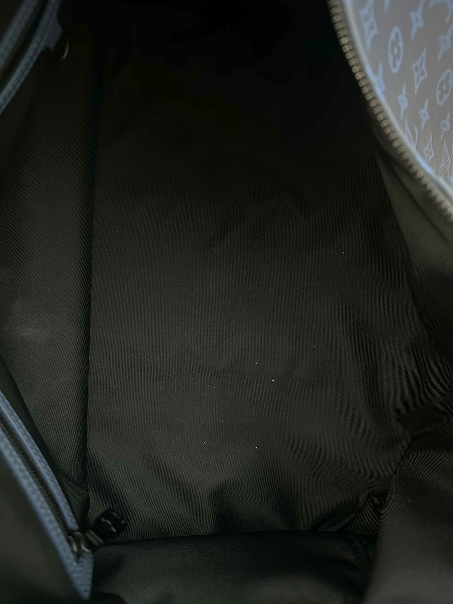 Louis Vuitton Blue Shadow Leather Monogram Keepall 50