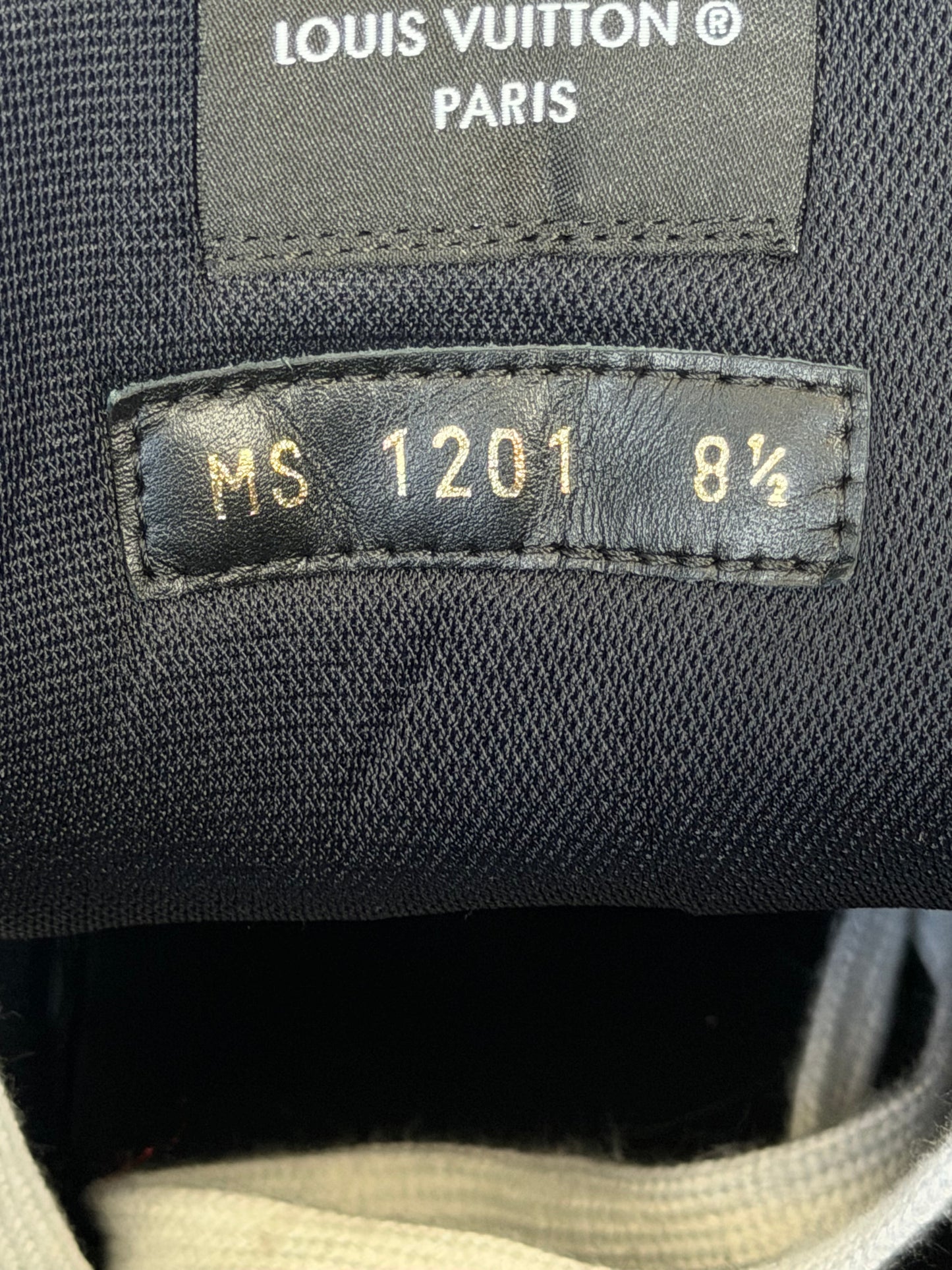 Louis Vuitton Black Monogram Rivoli High Top Sneakers