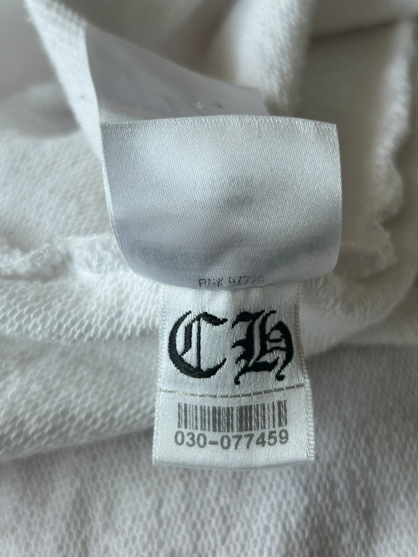 Chrome Hearts White & Black Cross Jacquard Horseshoe Logo Hoodie