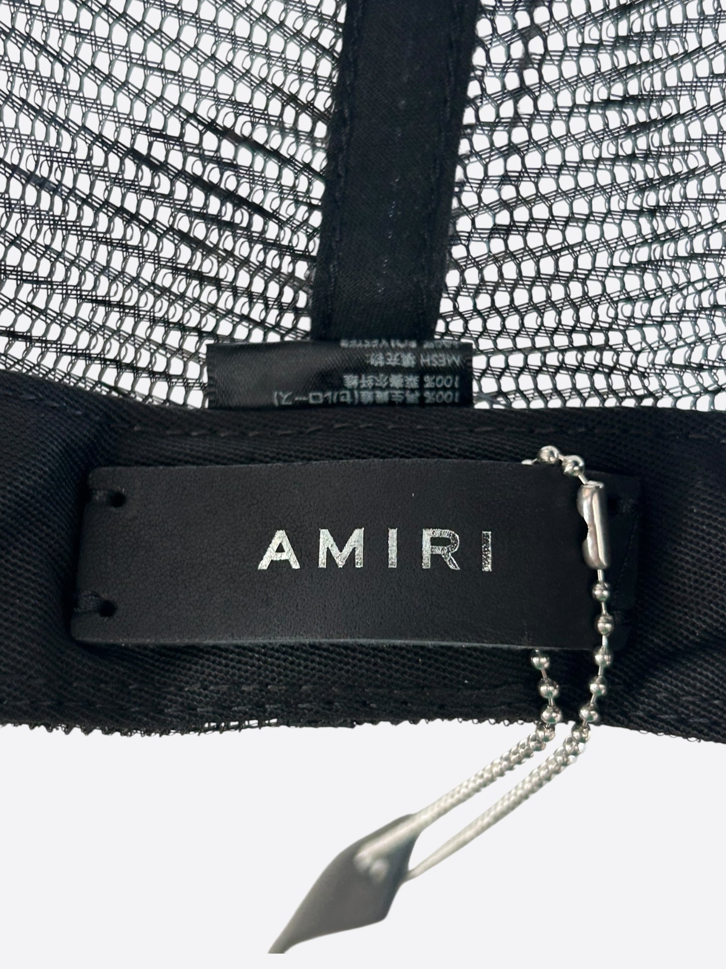 Amiri Black & Green MA Logo Trucker Hat