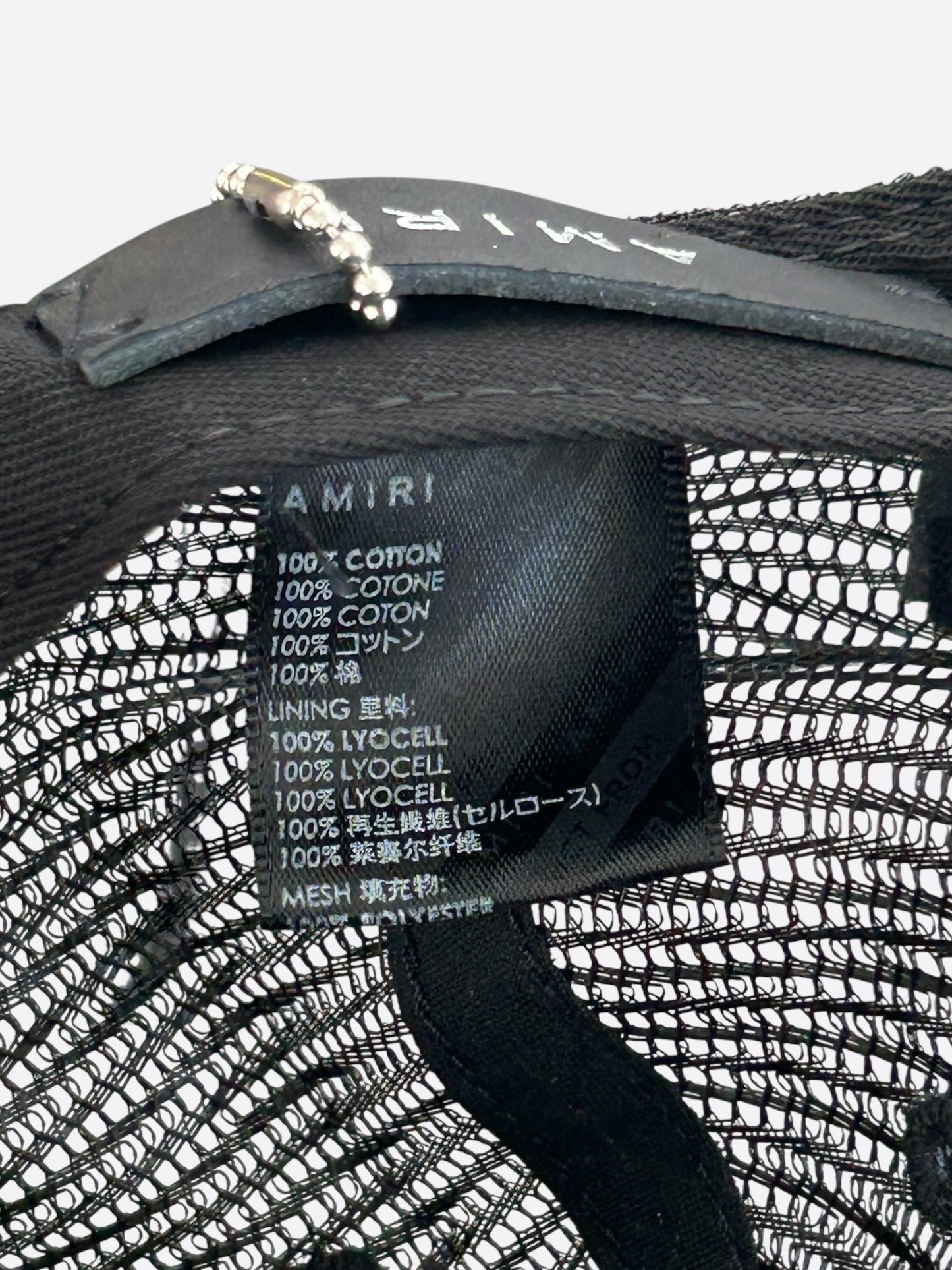 Amiri Black & Green MA Logo Trucker Hat