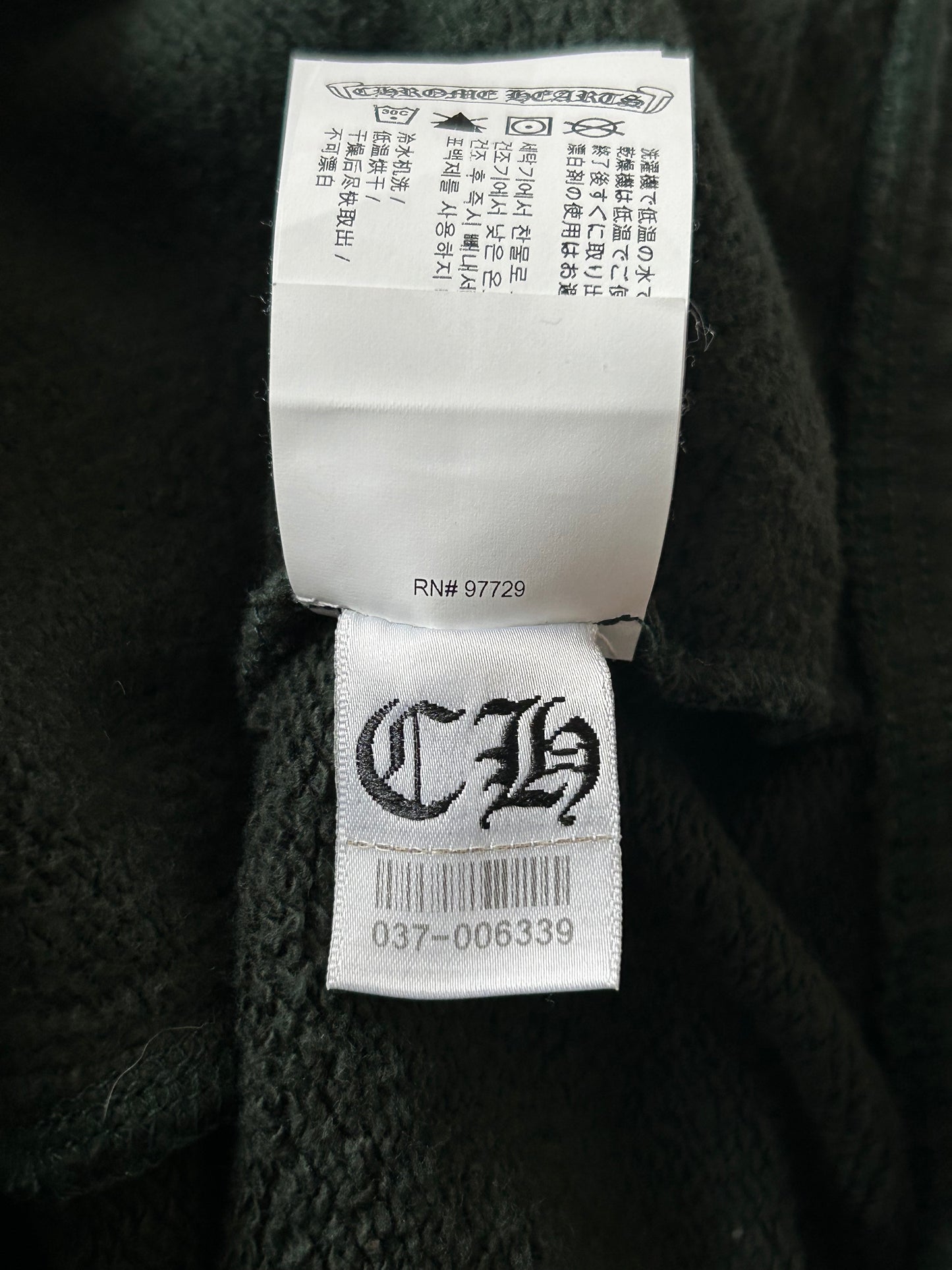 Chrome Hearts Green & White Embroidered Shorts