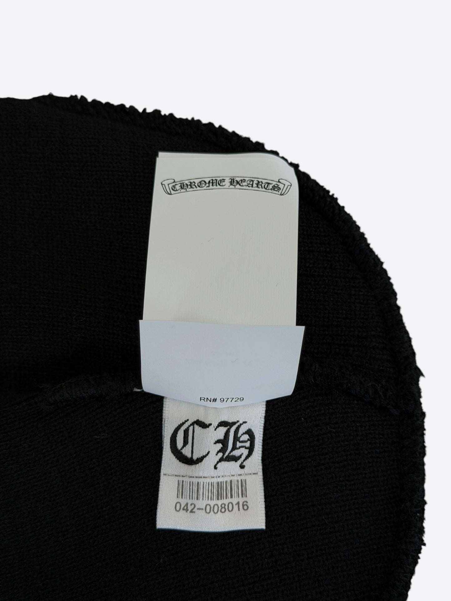 Chrome Hearts Black CH Logo Embroidered Beanie