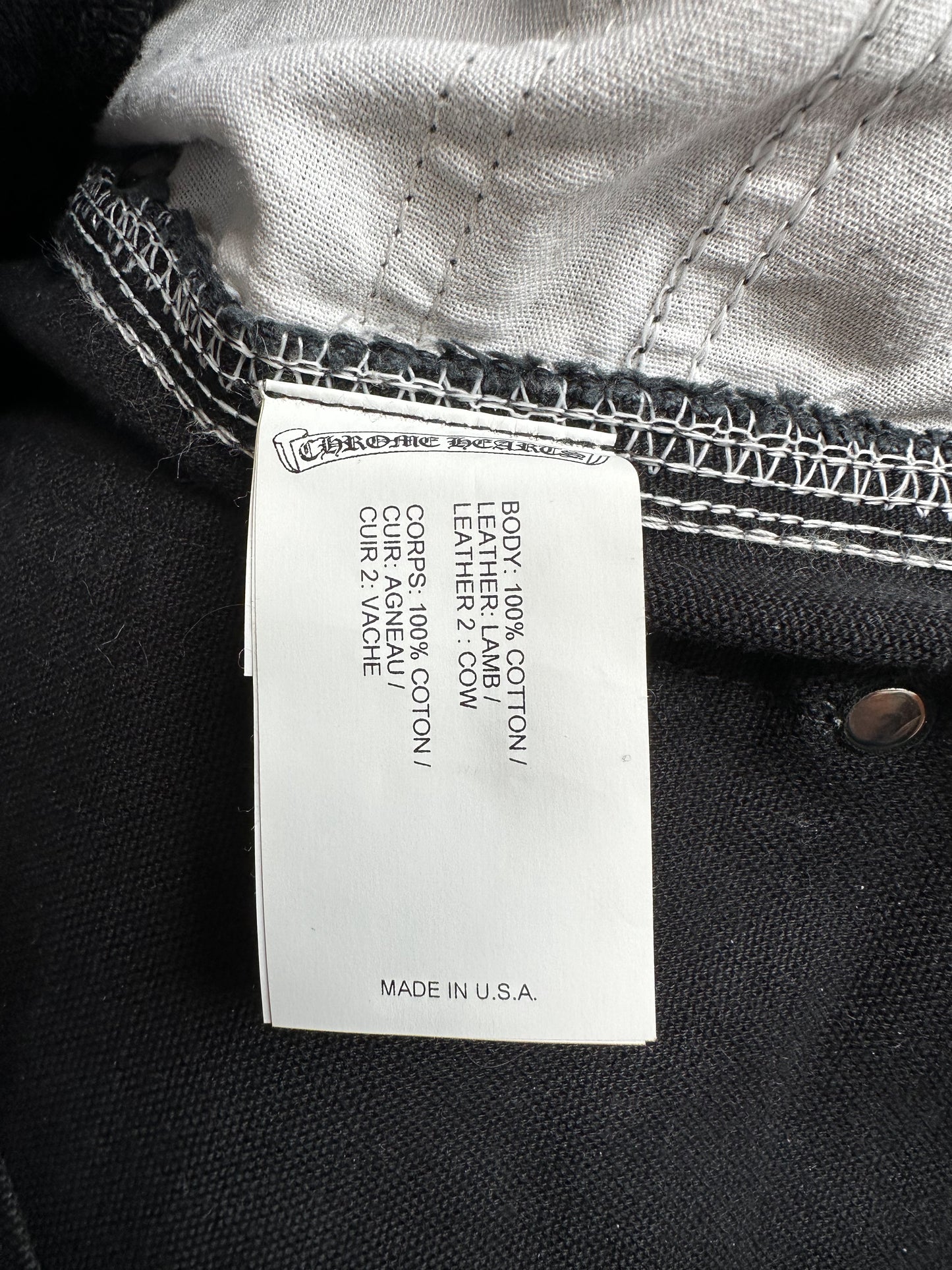 Chrome Hearts Carhartt Black Sex Records Camo Cross Patch Carpenter Pants