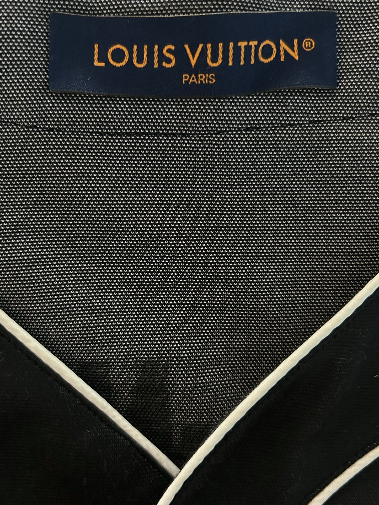 Louis Vuitton Black & White Graphic Baseball Jersey