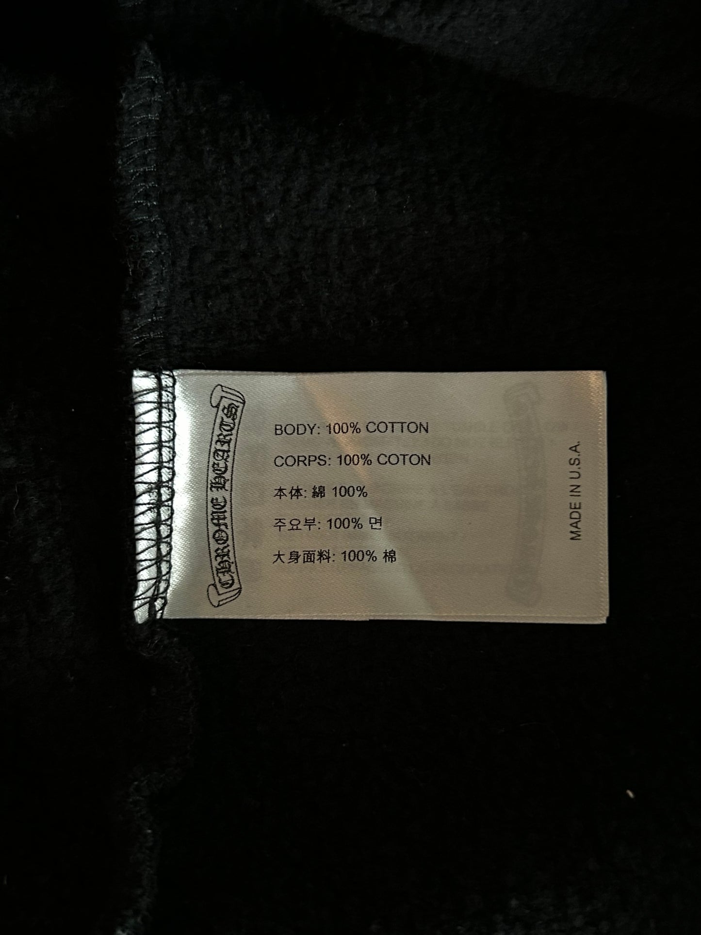 Chrome Hearts Black & White Eyechart Logos Hoodie