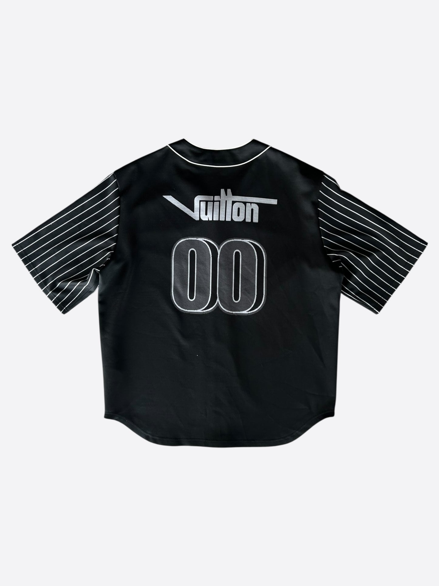 Louis Vuitton Black & White Graphic Baseball Jersey