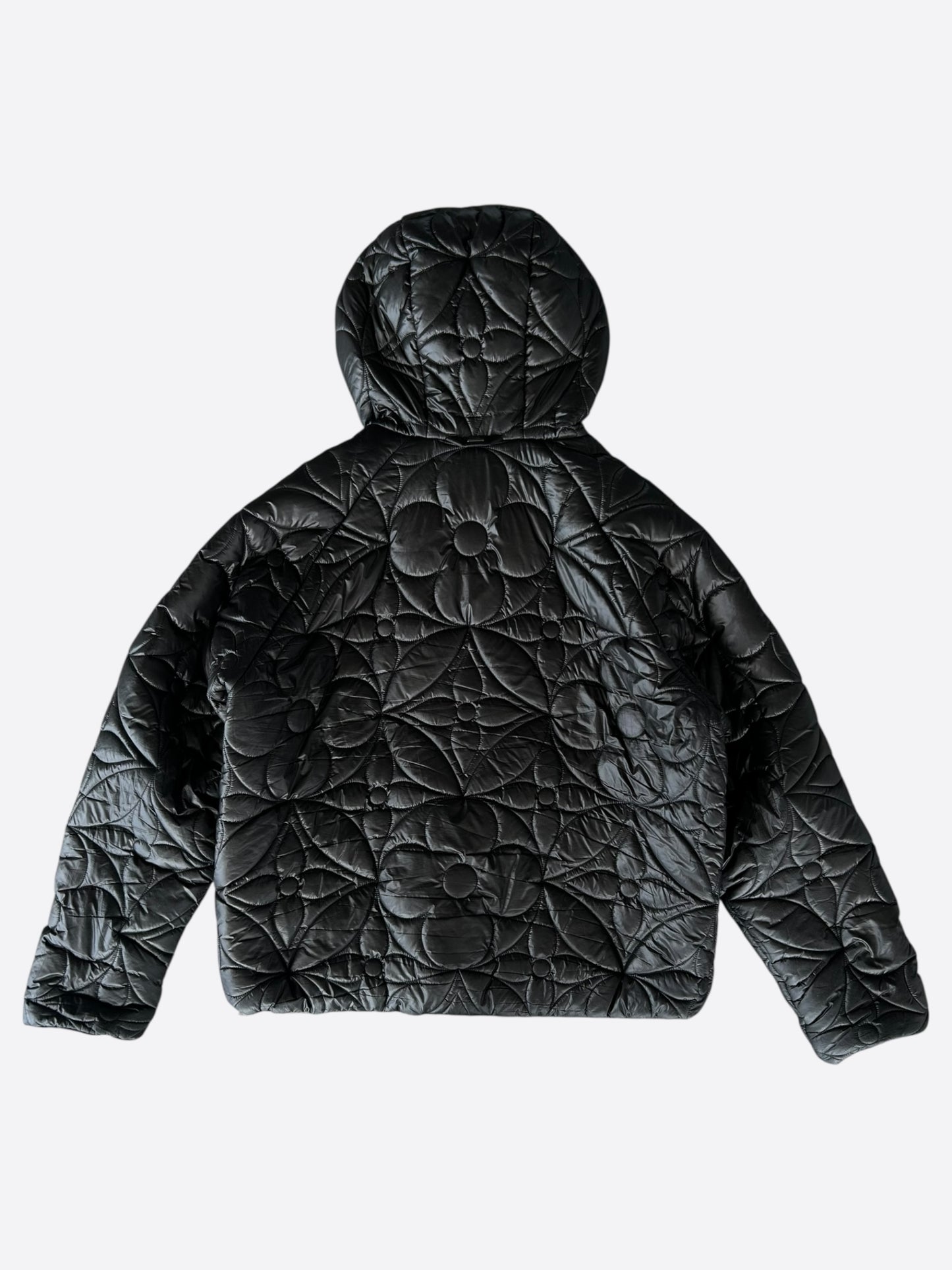 Louis Vuitton Black Flower Monogram Puffer Jacket