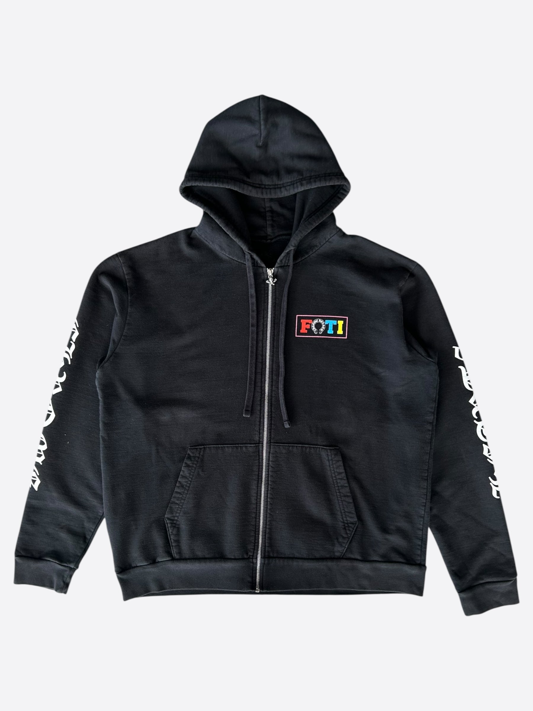 Chrome Hearts Black Multicolor Foti Zip Up Hoodie – Savonches