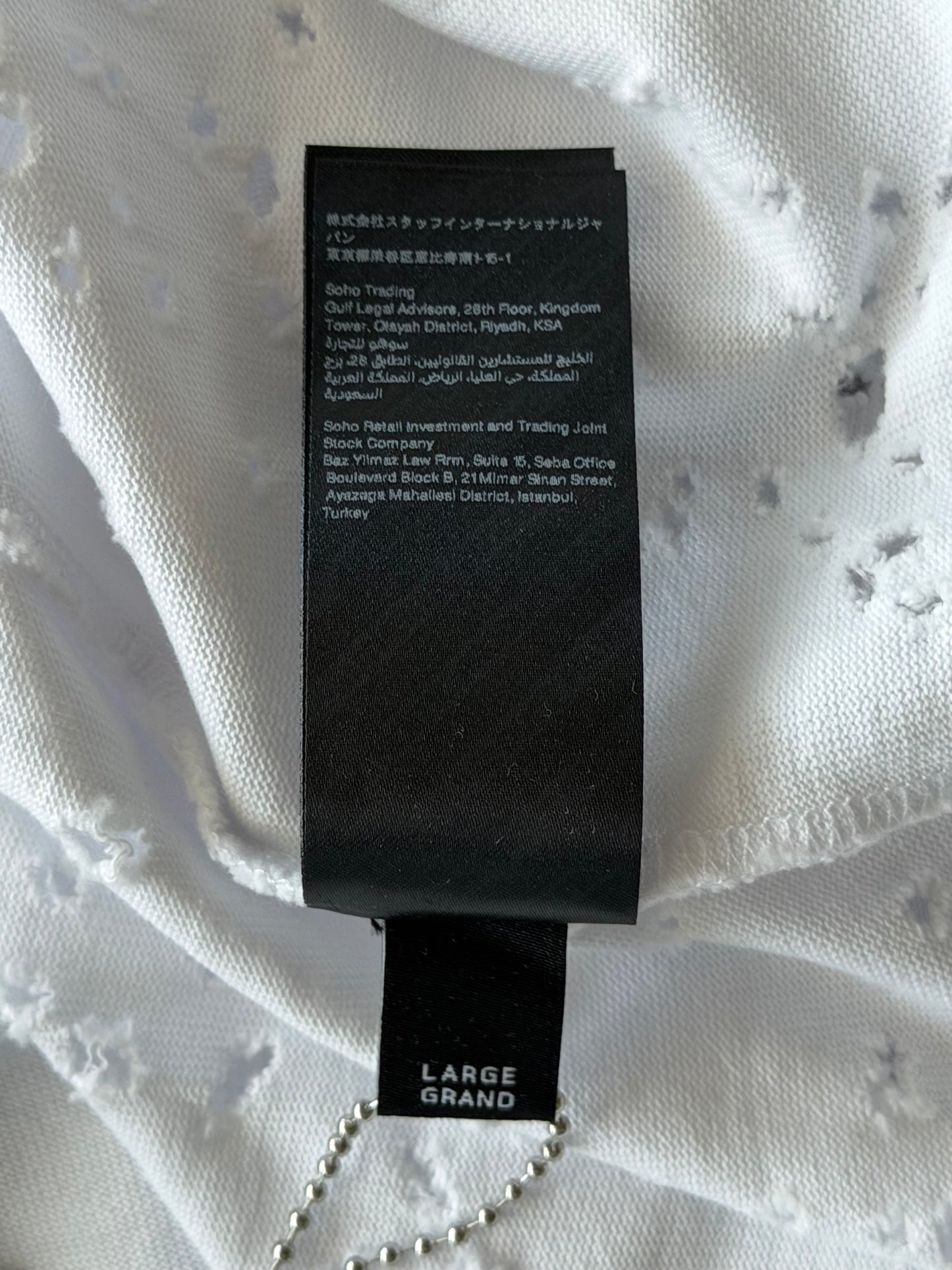 Amiri White & Black Hollywood Logo Shotgun T-Shirt