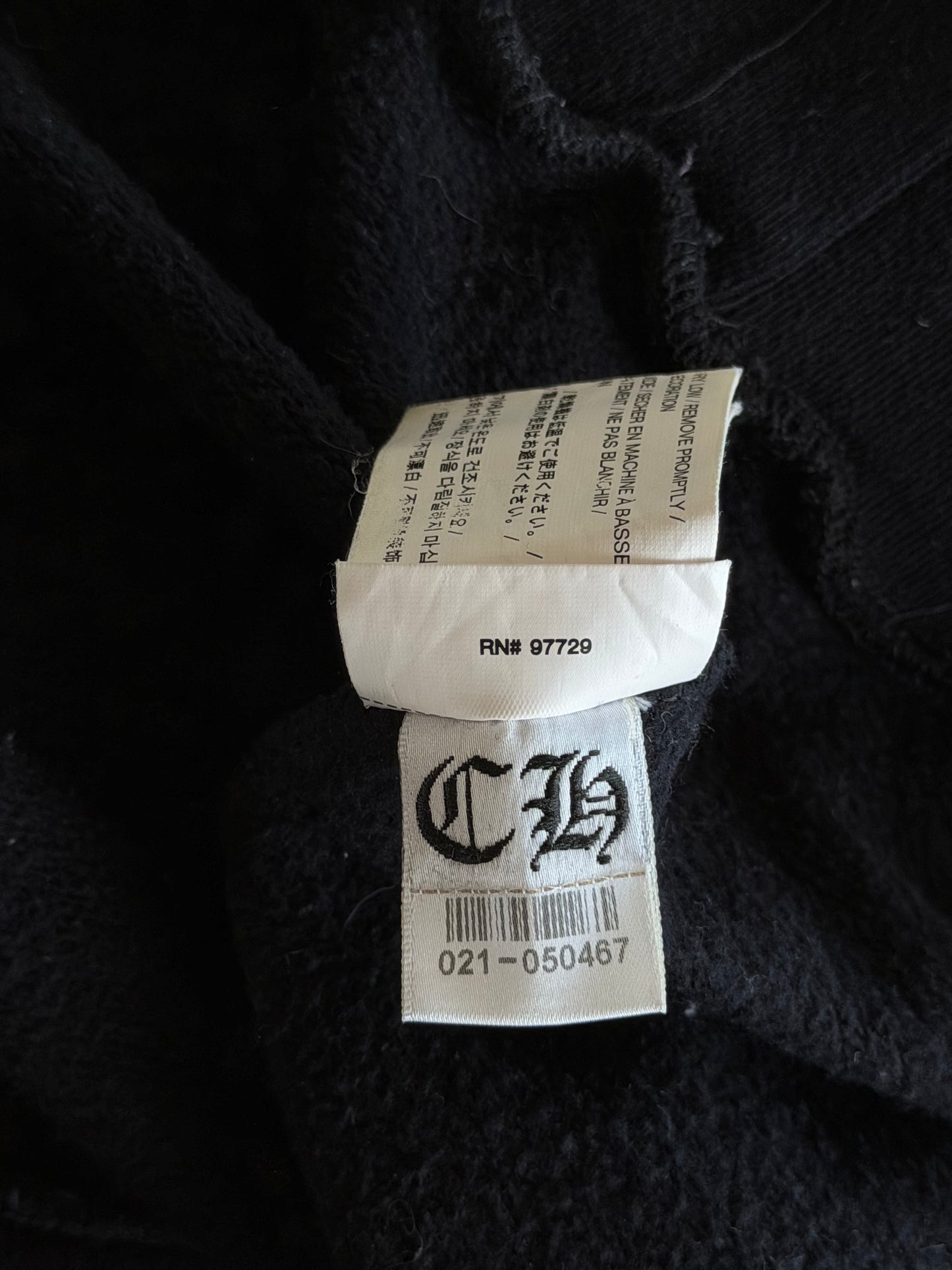 Chrome Hearts Black & White Horseshoe Logo Hoodie