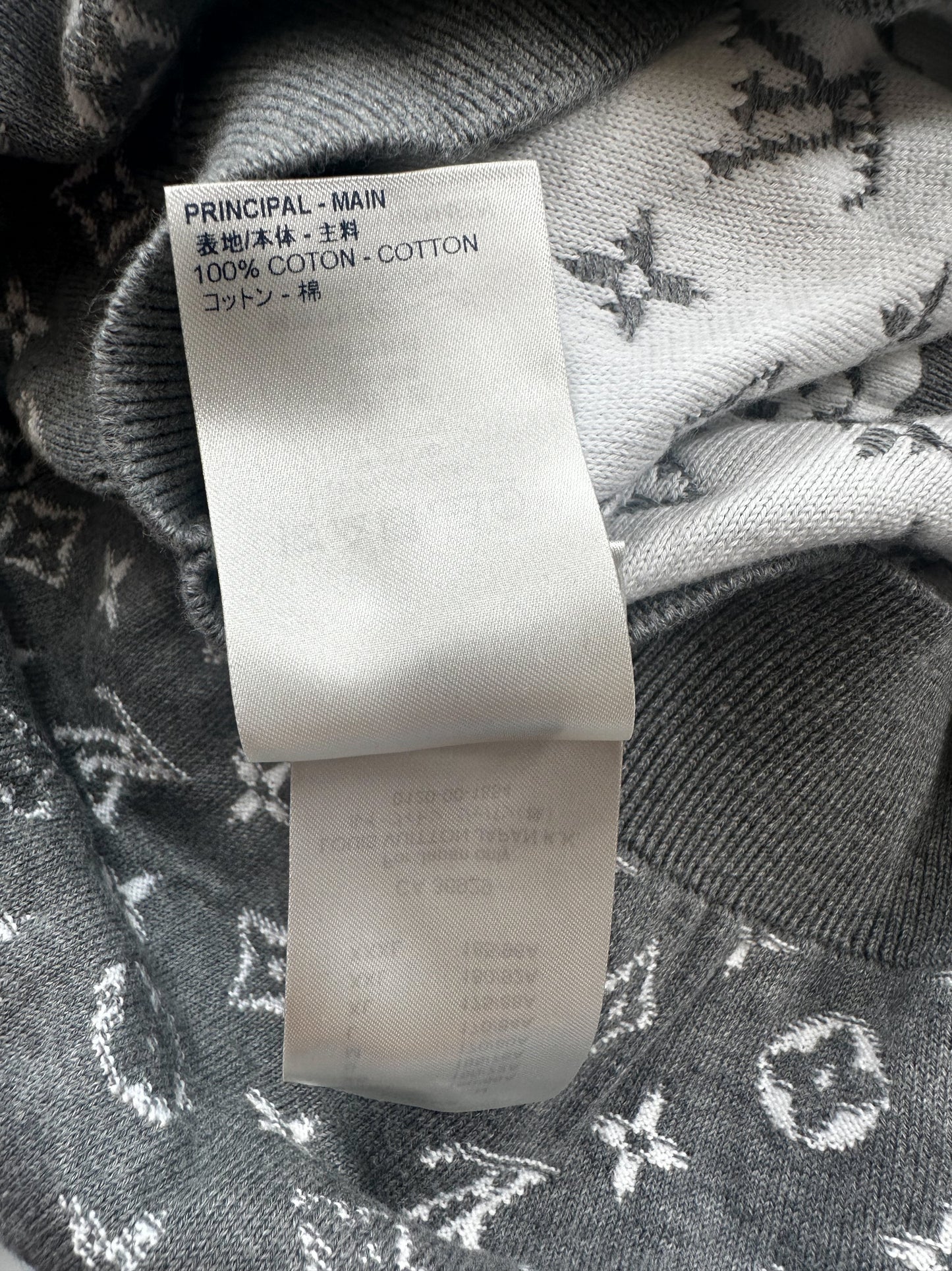 Louis Vuitton Grey & White Monogram Gradient Sweater