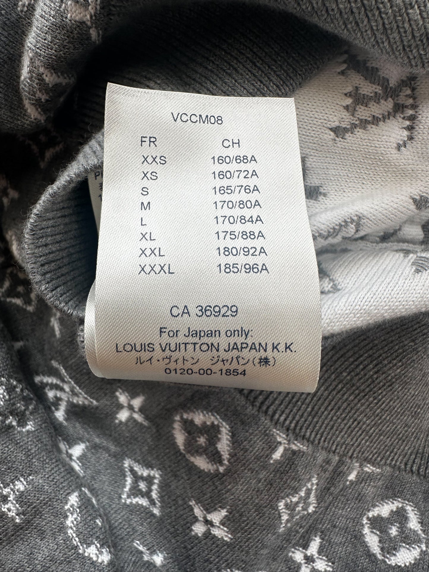 Louis Vuitton Grey & White Monogram Gradient Sweater