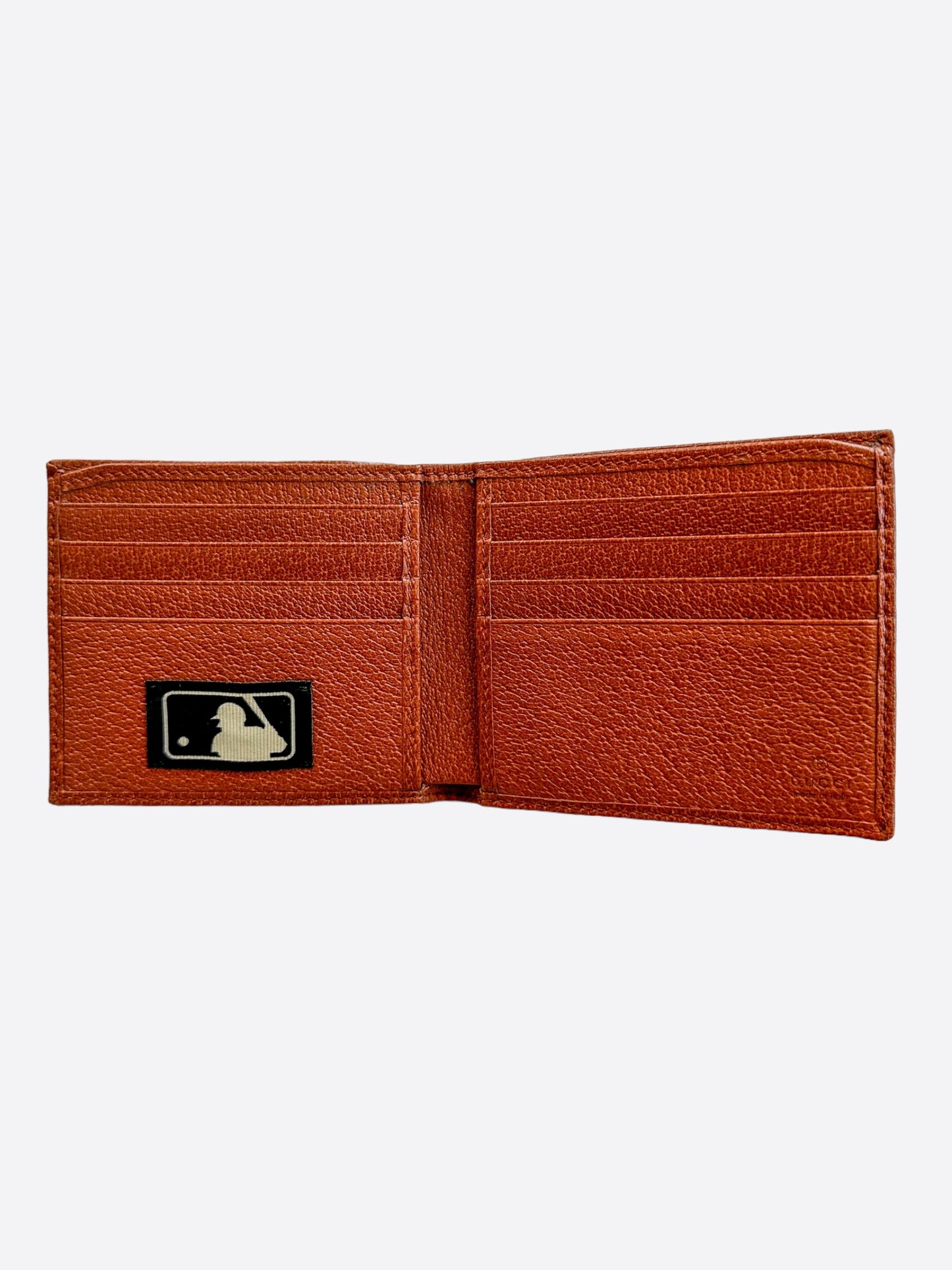 Gucci Beige GG Monogram New York Yankees Embroidered Wallet