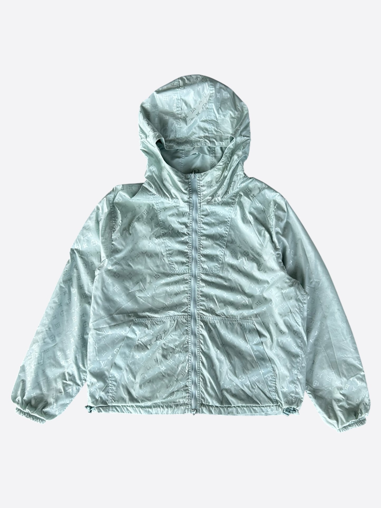 Louis Vuitton Ice Blue Monogram Reversible Windbreaker