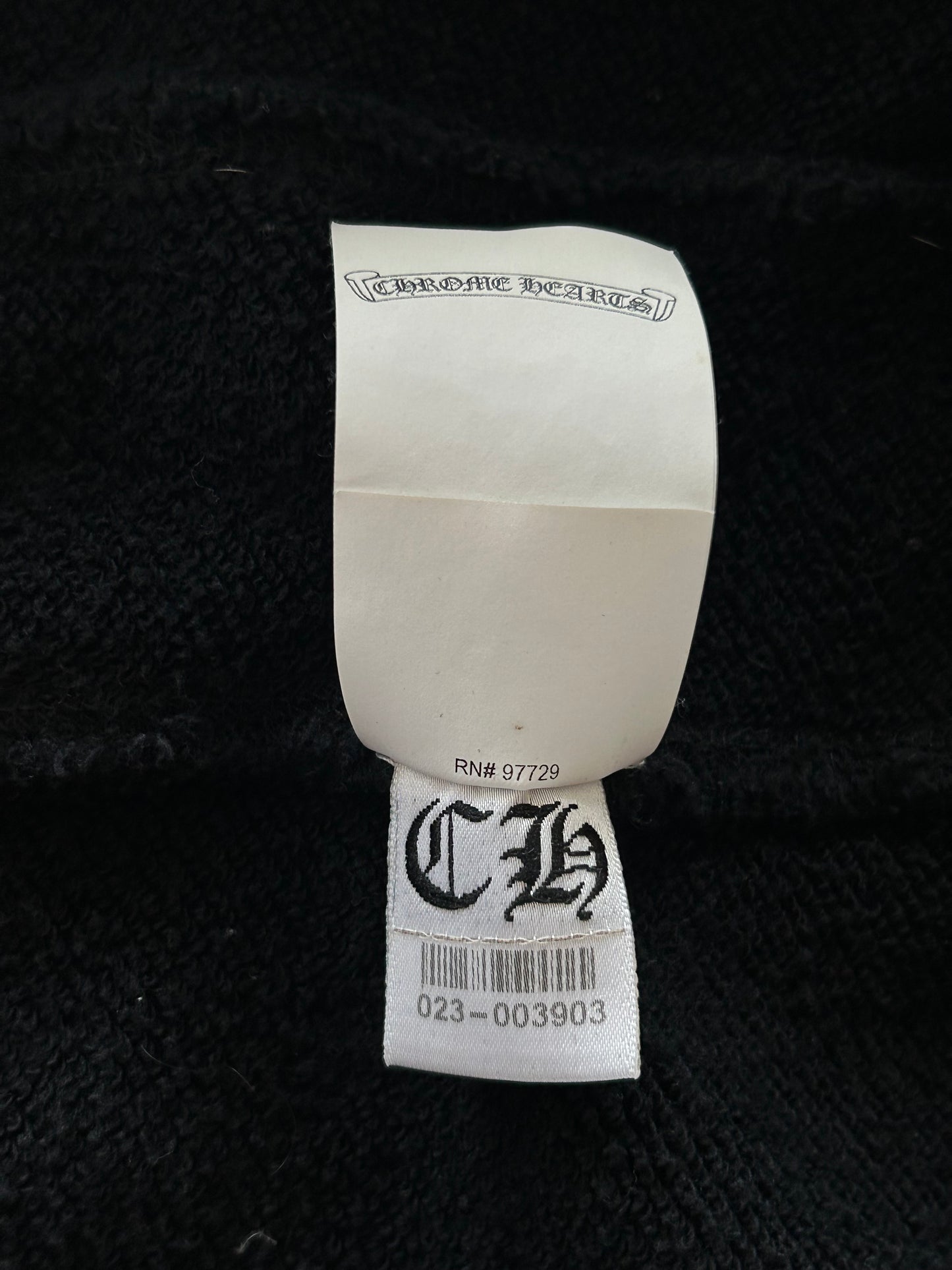 Chrome Hearts Black Leather Cross Patch Zip Up Hoodie