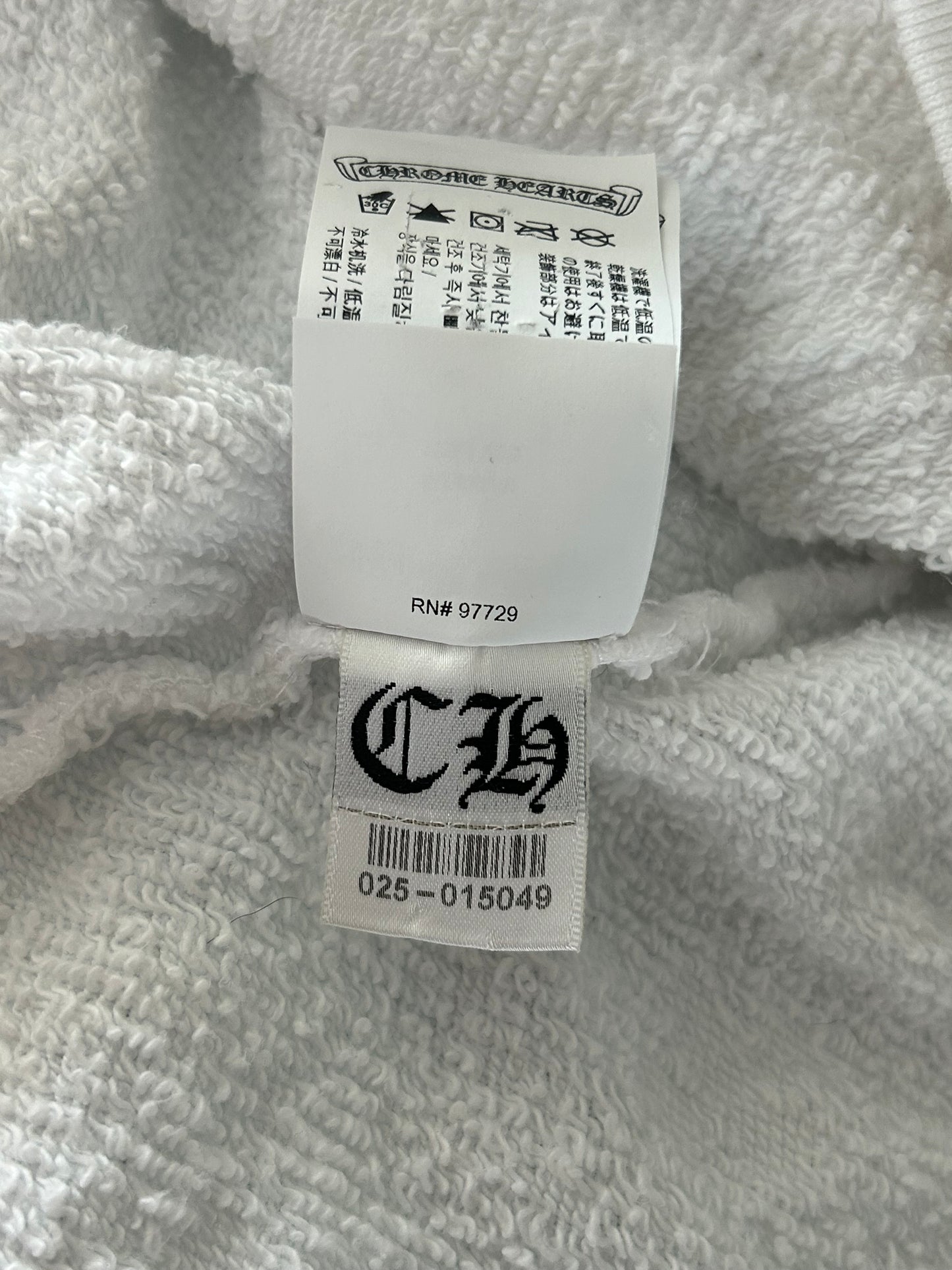 Chrome Hearts White Cross Jacquard Embroidered Hoodie