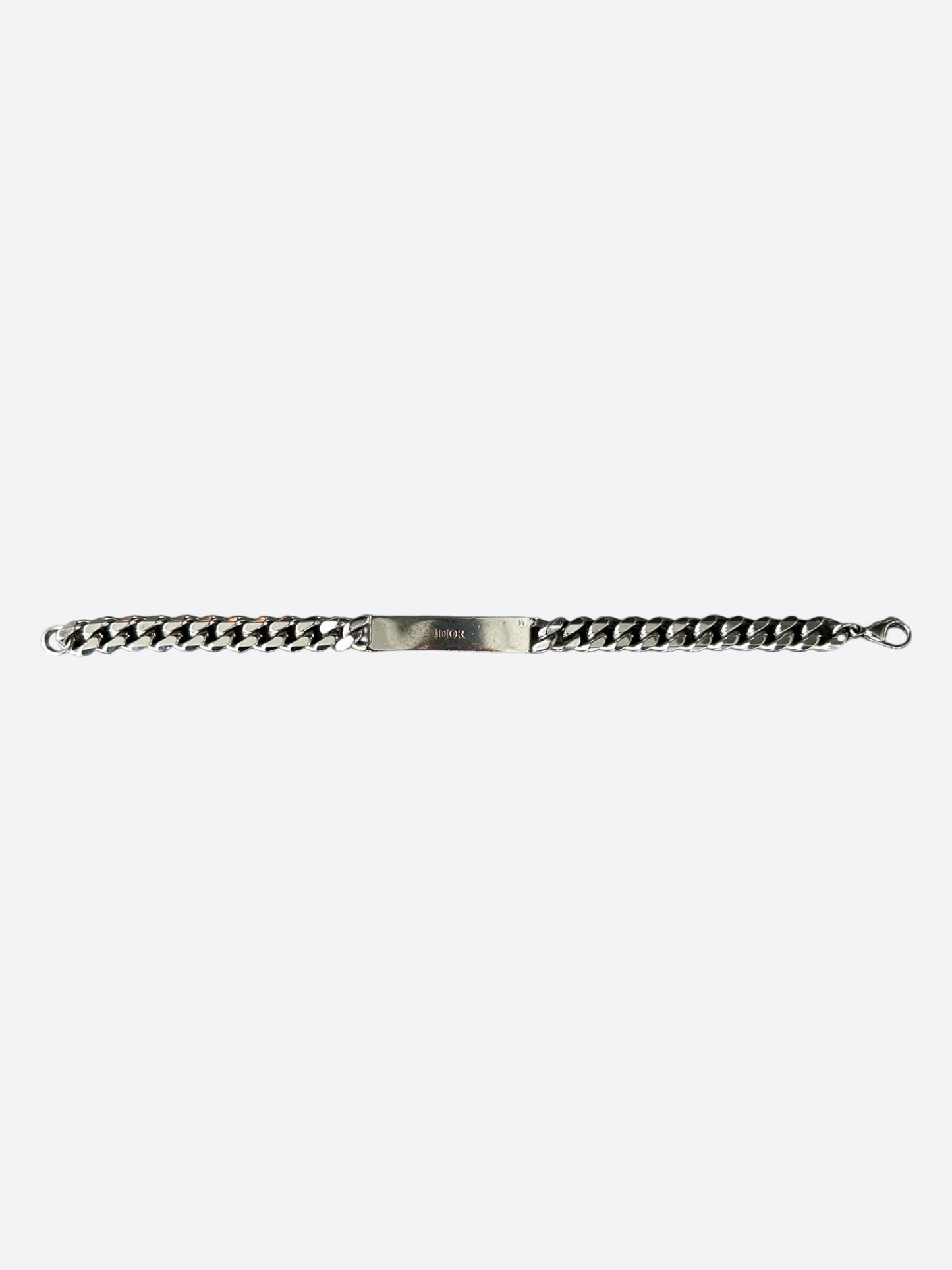 Dior Silver Oblique Cuban Bracelet