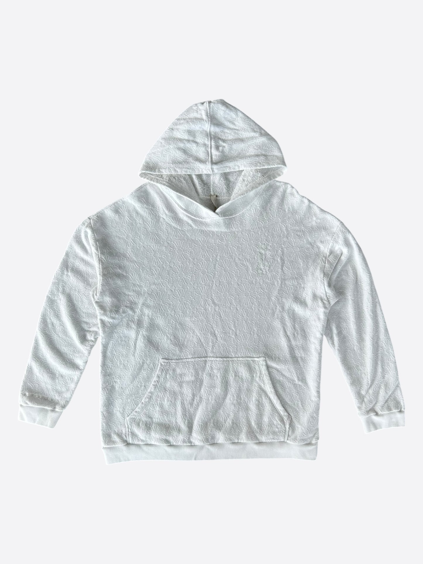 Chrome Hearts White Cross Jacquard Embroidered Hoodie