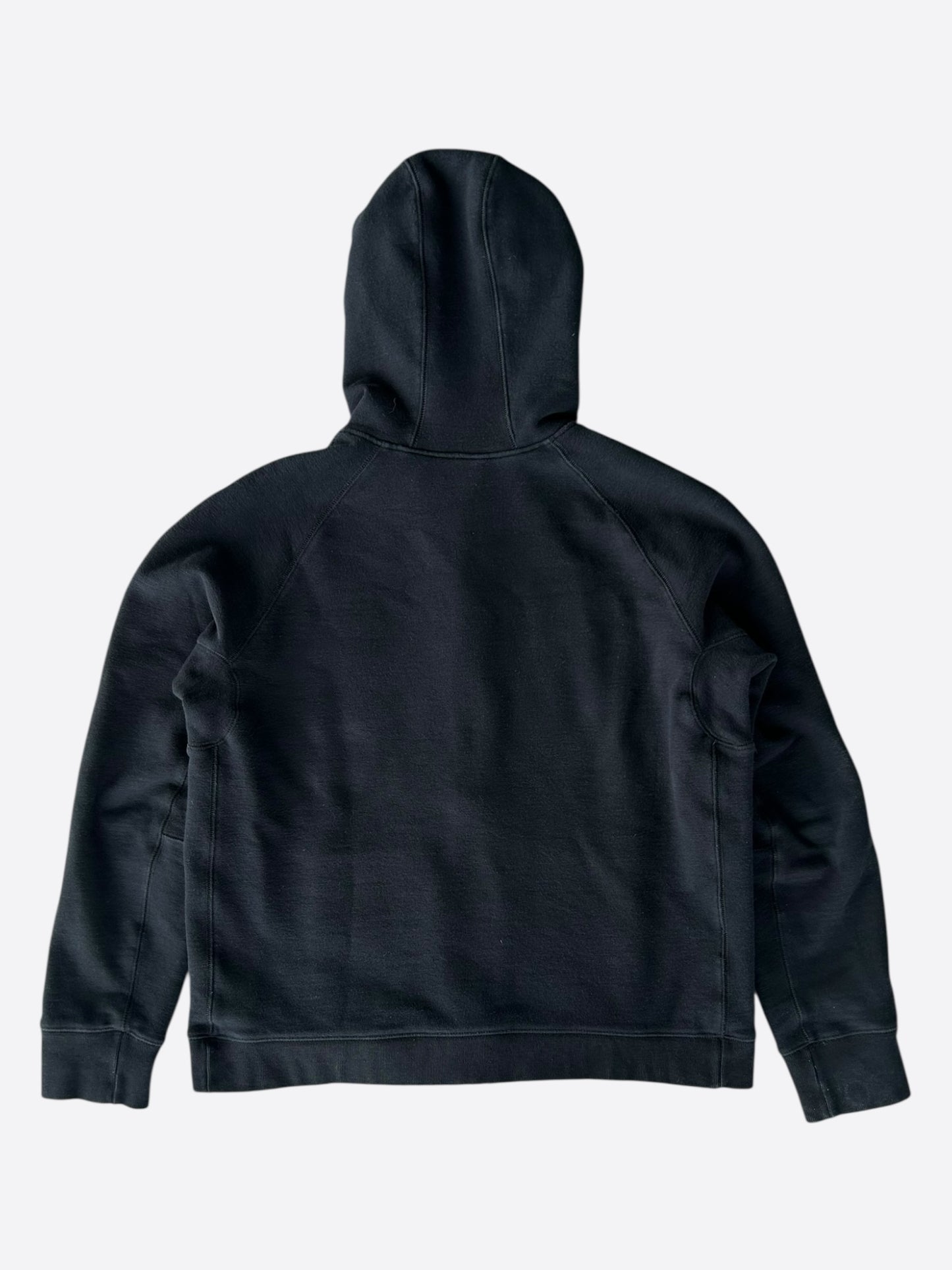 Chrome Hearts Black Leather Cross Patch Zip Up Hoodie