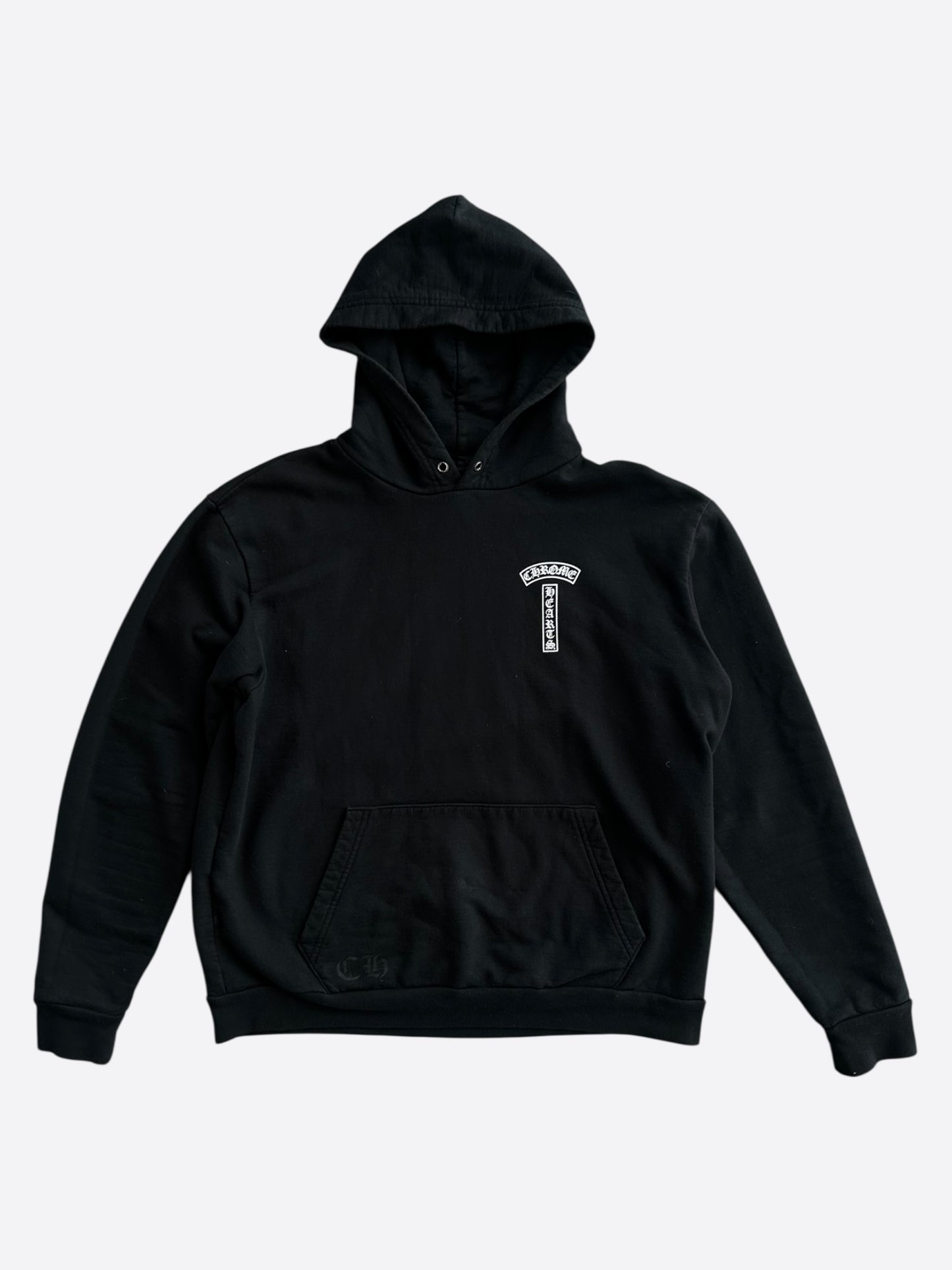 Chrome Hearts Black & White T-Bar Logo Hoodie