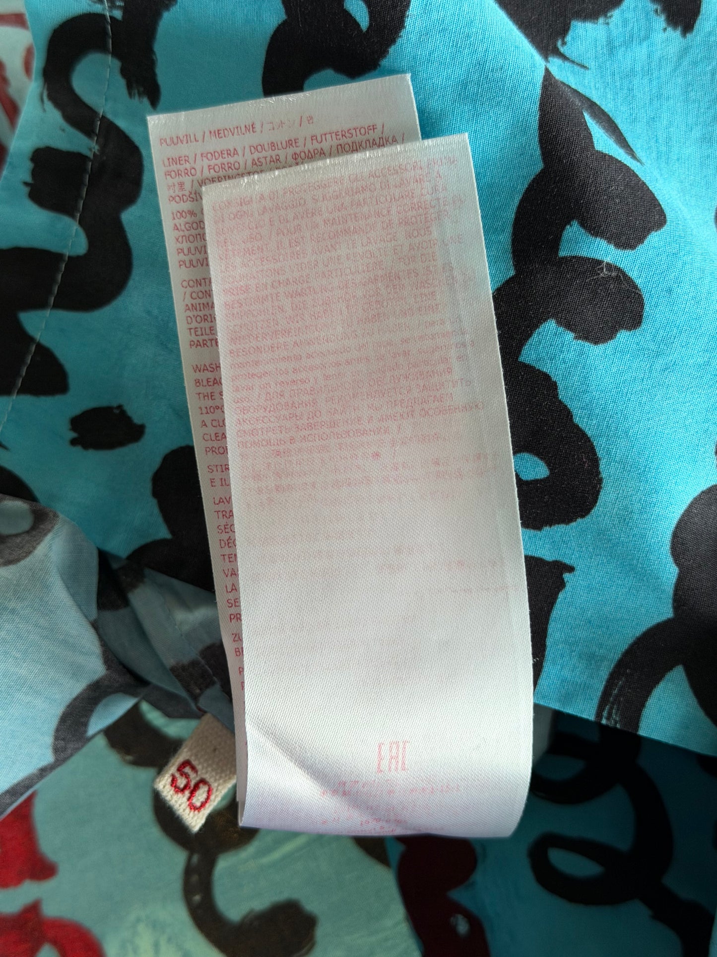 Marni Blue & Black Script Logo Button Up Shirt