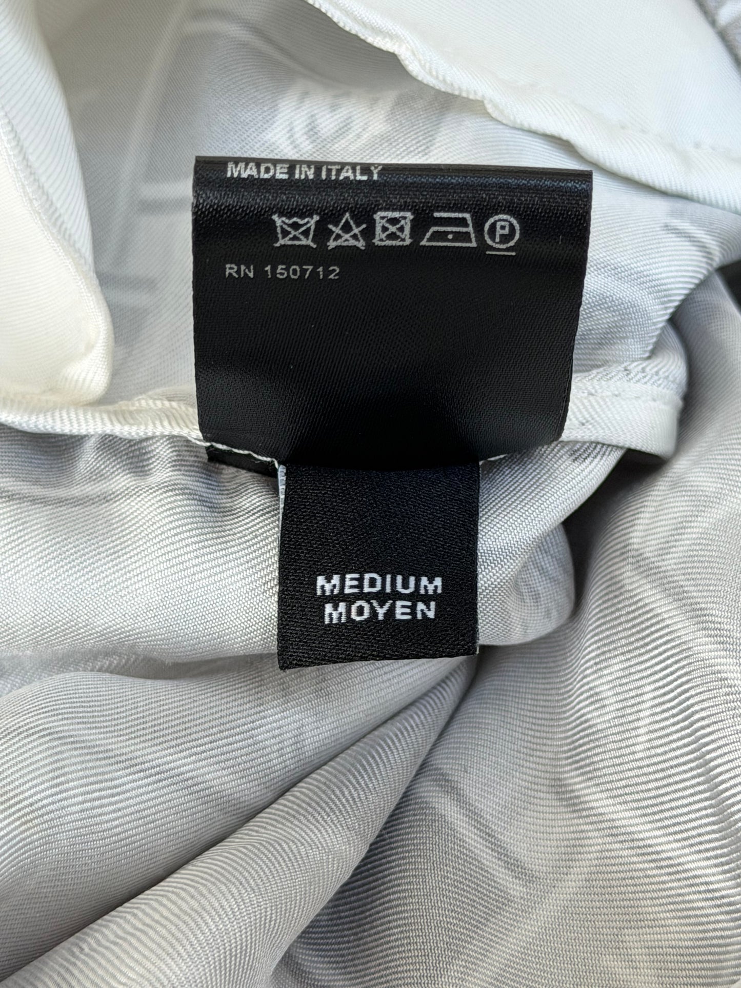 Amiri Grey & White Gradient Tape Logo Silk Shorts