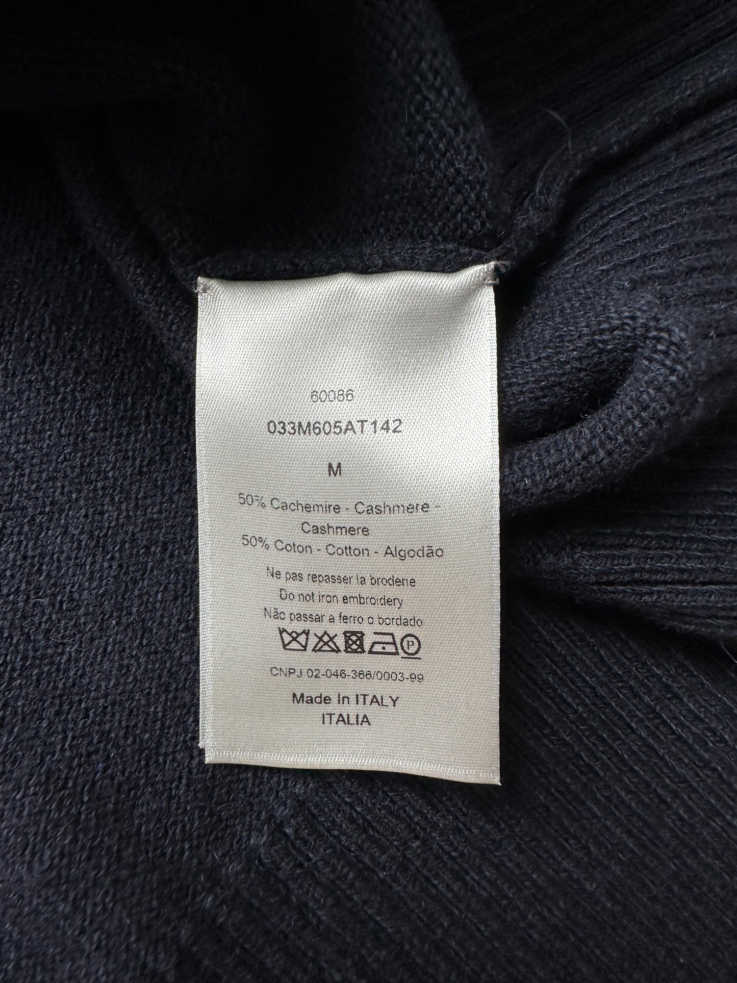 Dior Air Jordan Navy Wings Logo Cashmere Blend Sweater