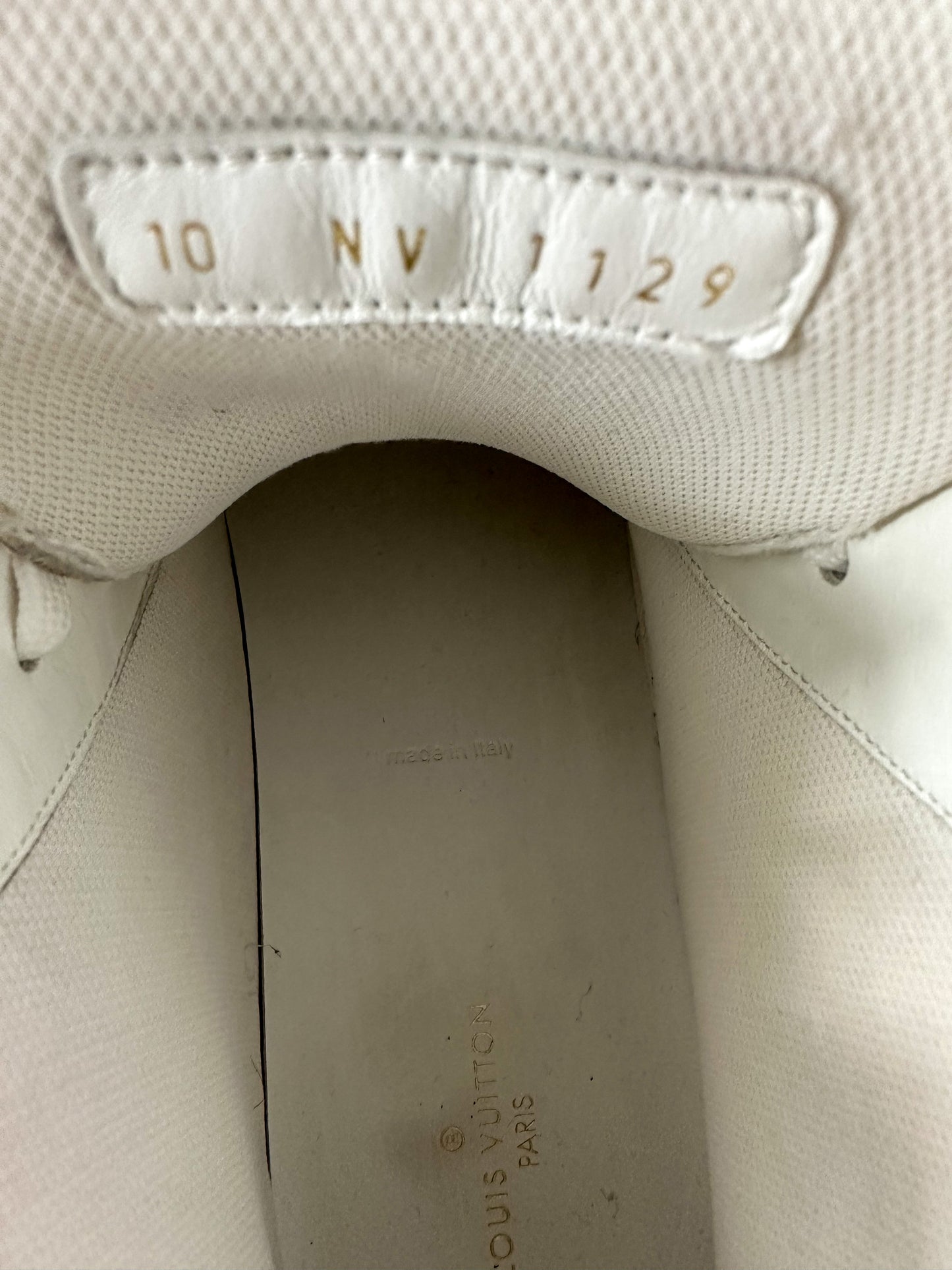 Louis Vuitton White & Red Gradient Tattoo High Top Sneakers