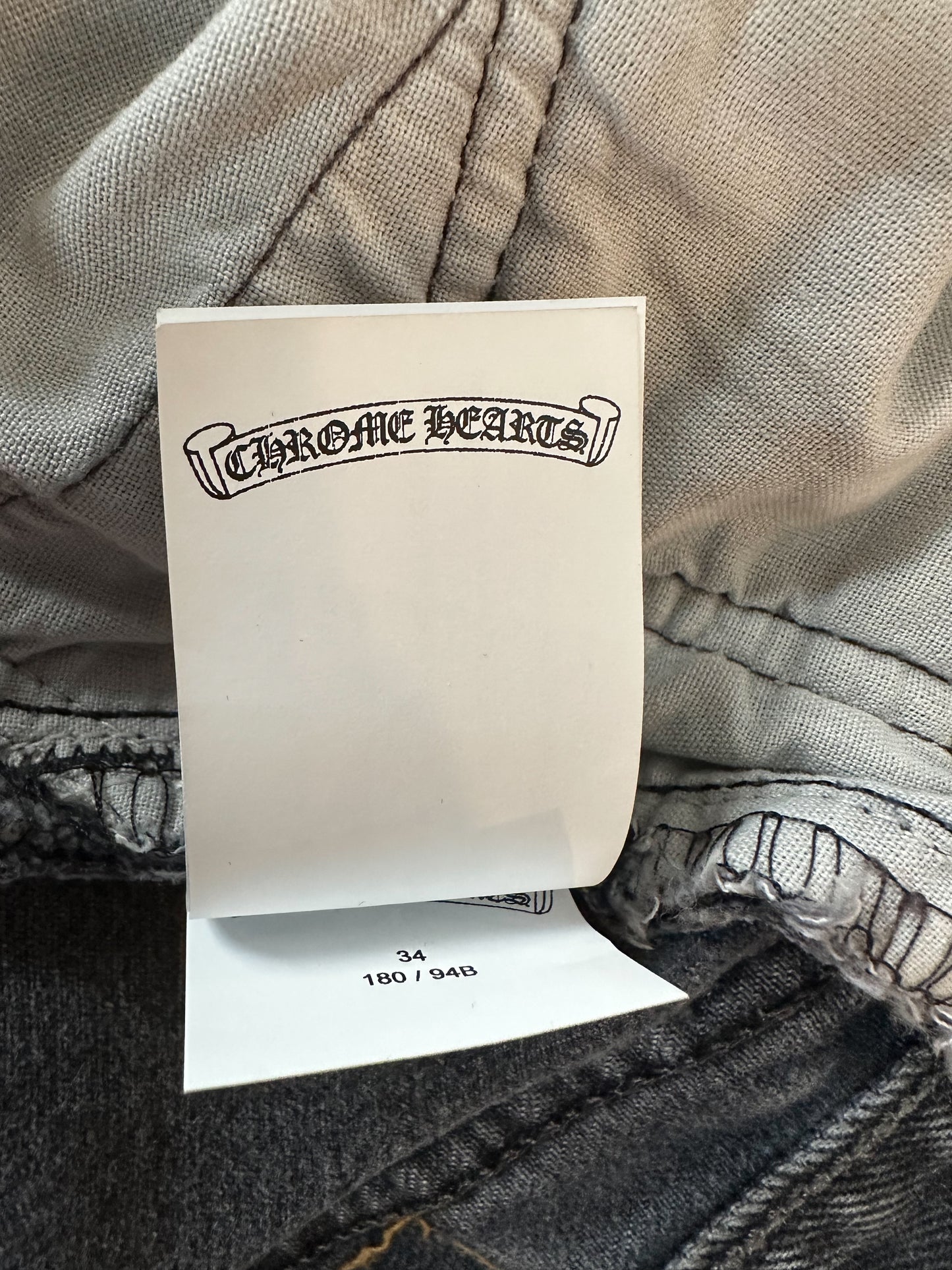 Chrome Hearts Levi's Grey Paris Exclusive Cross Patch Jeans