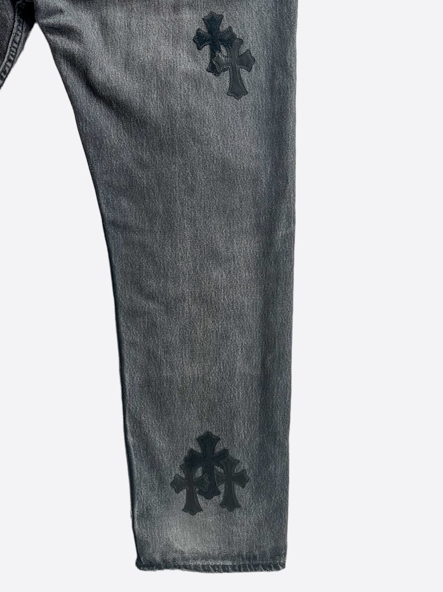 Chrome Hearts Levi's Grey Paris Exclusive Cross Patch Jeans