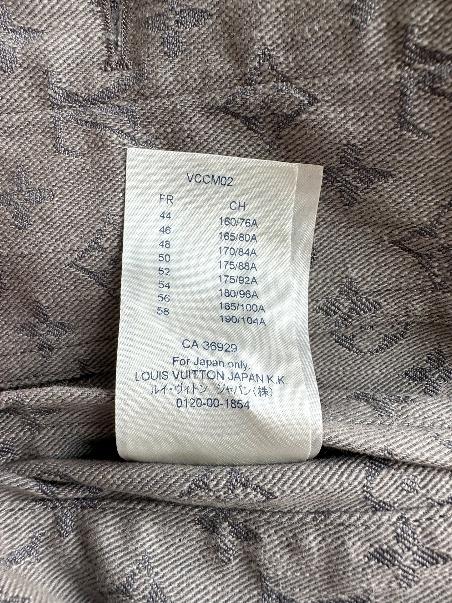 Louis Vuitton Grey Monogram Denim Jacket