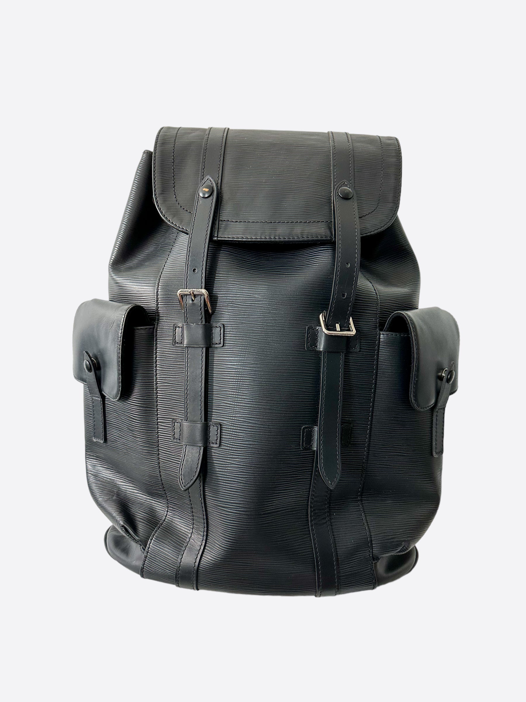 black louis vuitton christopher backpack Louis Vuitton Black EPI Leather Christopher Backpack