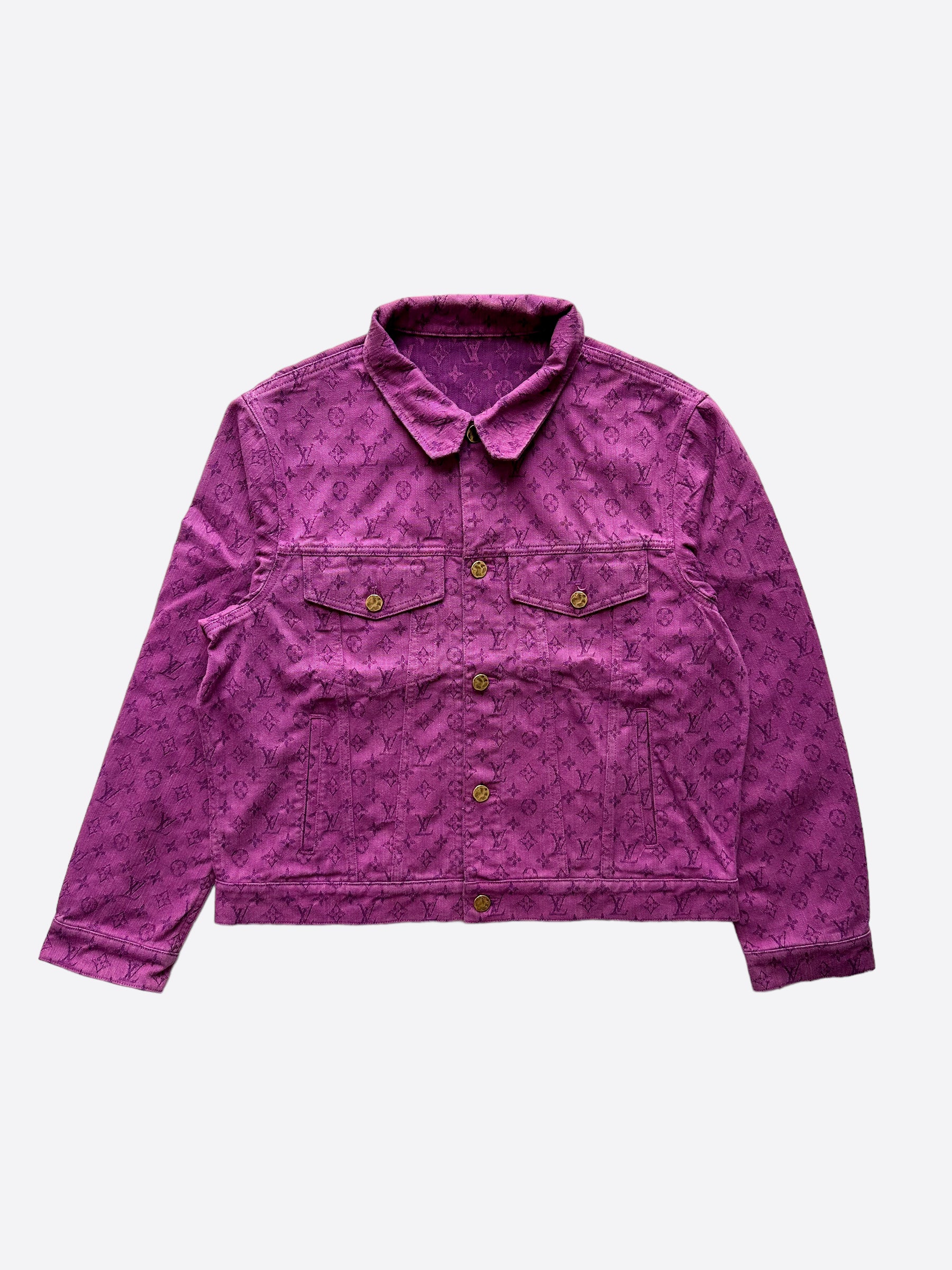 Louis Vuitton Purple Denim Jacket - Size 50