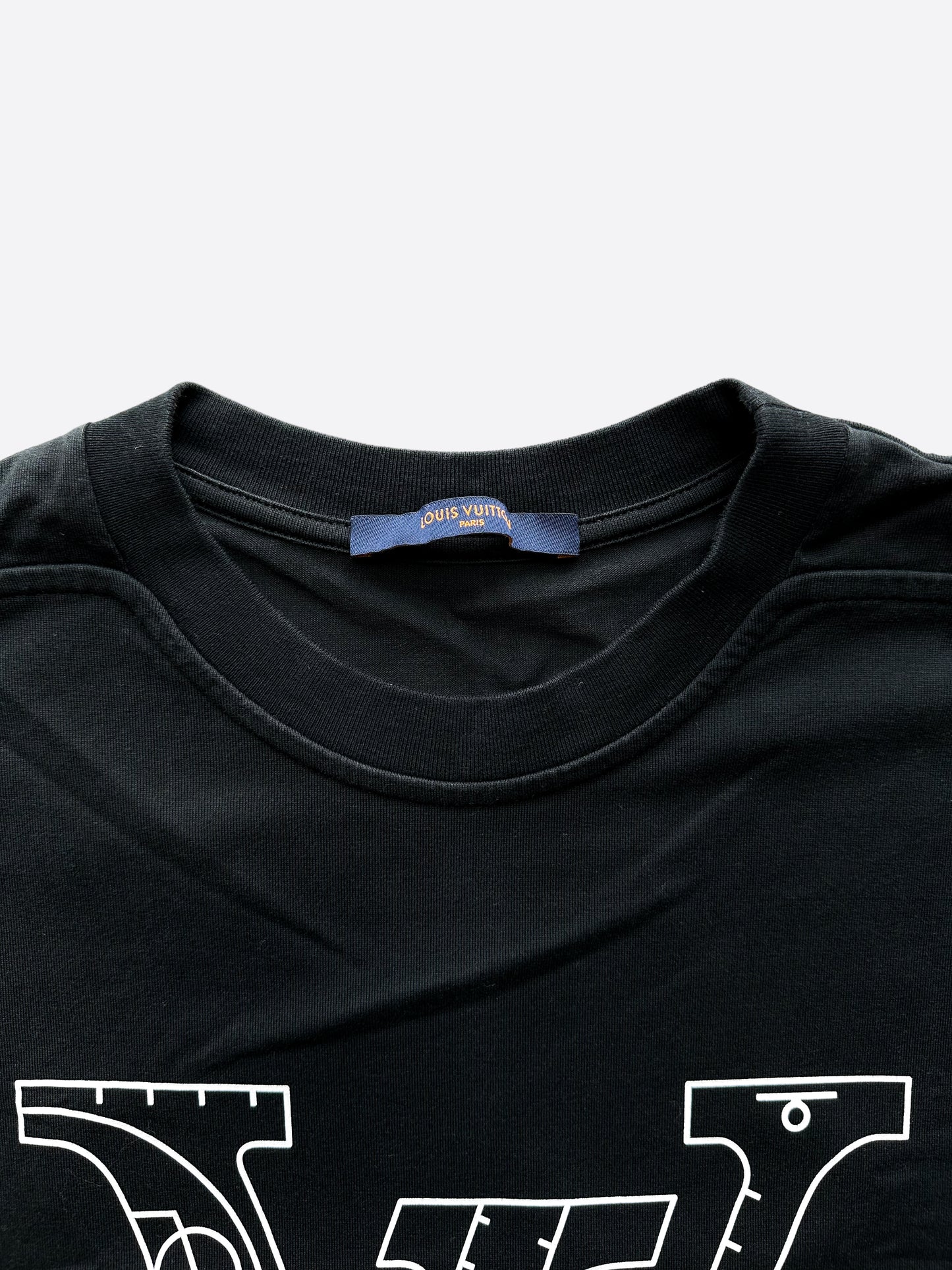 Louis Vuitton NBA Black Embroidered Logo T-Shirt