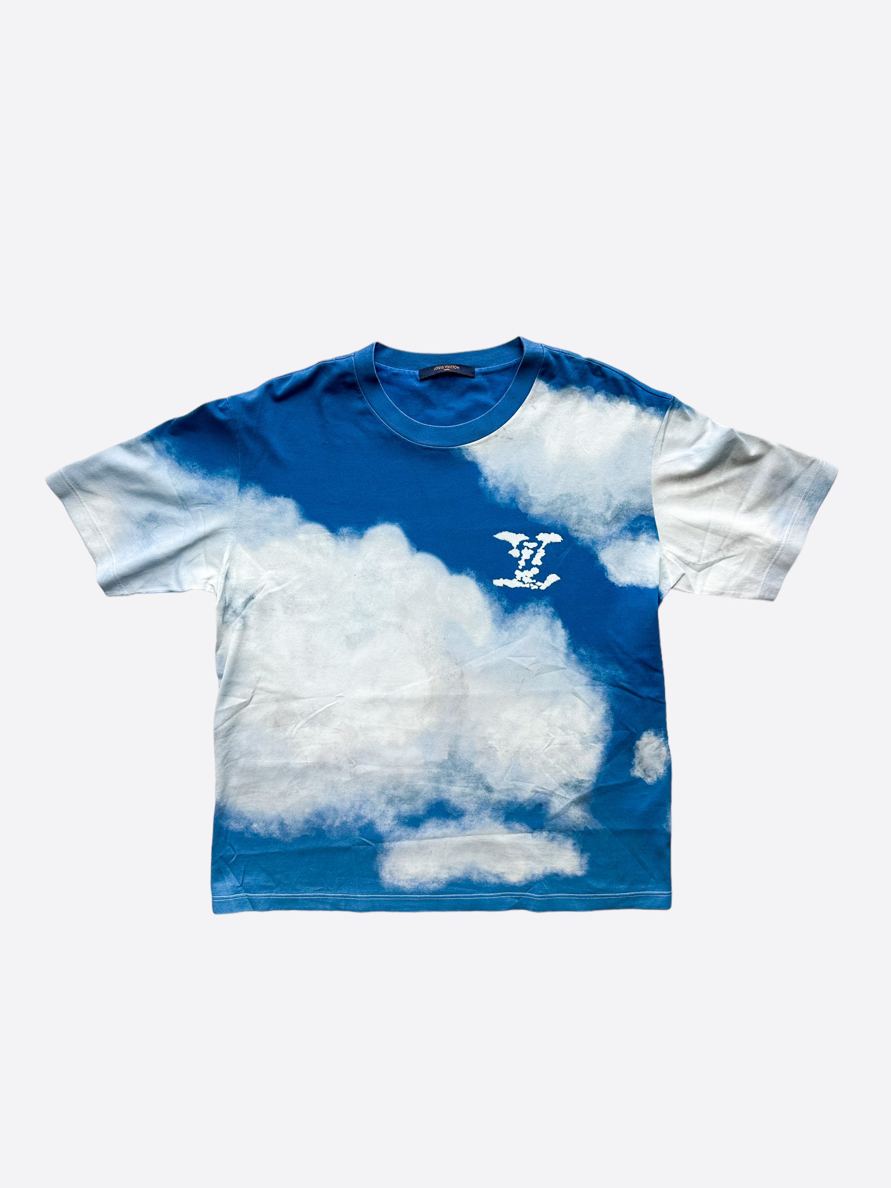 Louis Vuitton Blue & White Cloud Logo T-Shirt – Savonches