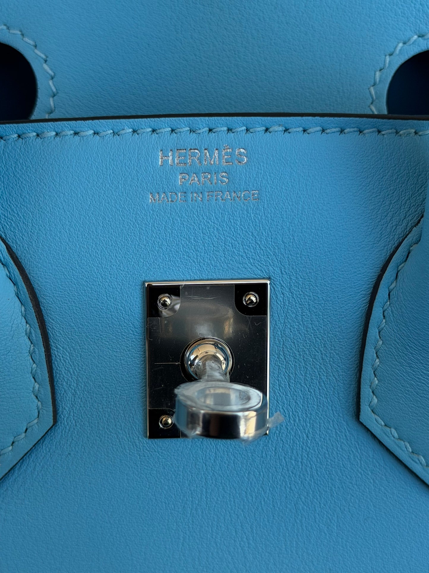 Hermes Blue Swift & Palladium Hardware Birkin 25
