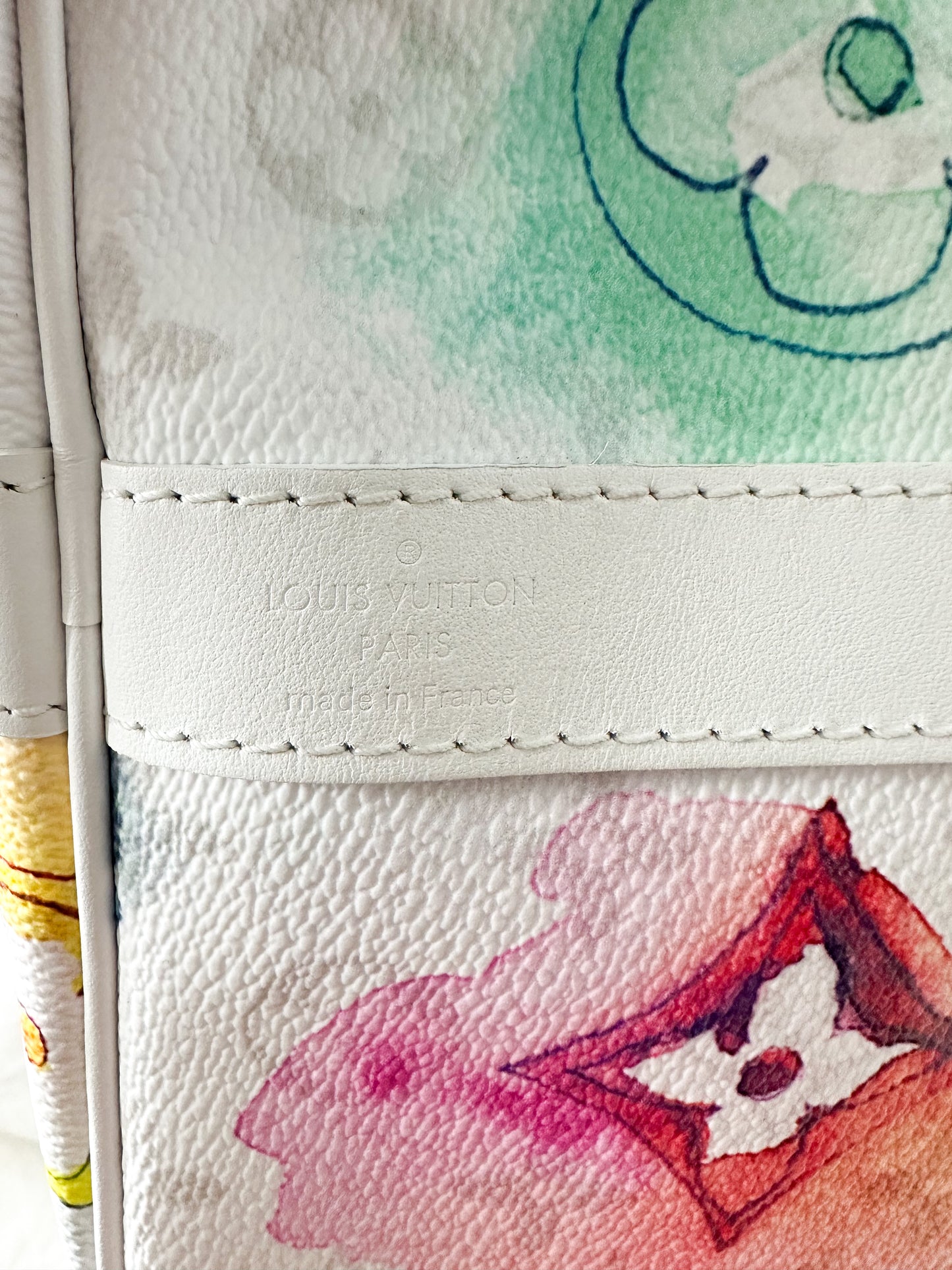 Louis Vuitton White Watercolor Monogram Keepall 50