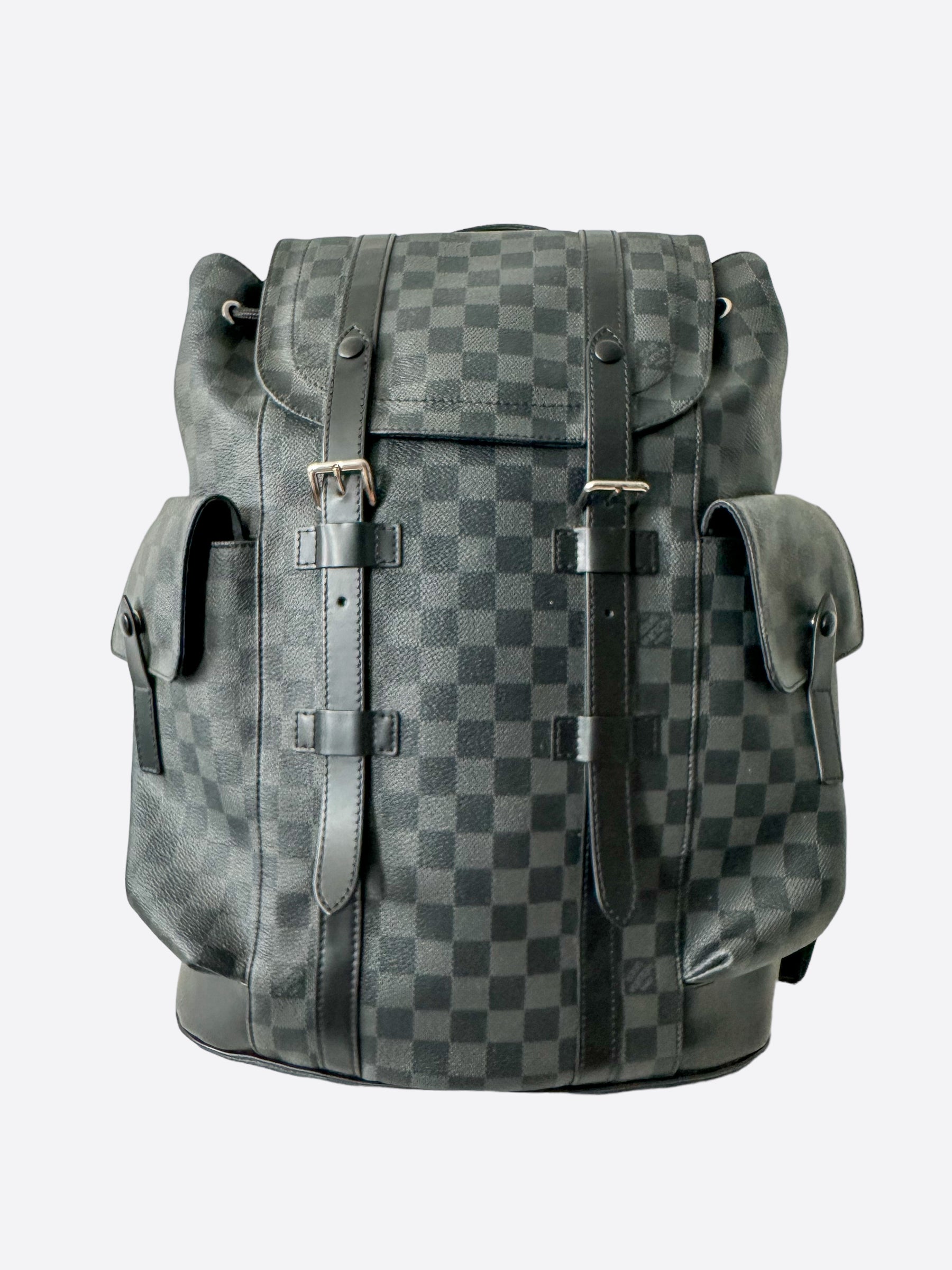 louis vuitton backpack christopher damier alps graphite Louis Vuitton Damier Graphite Christopher Backpack